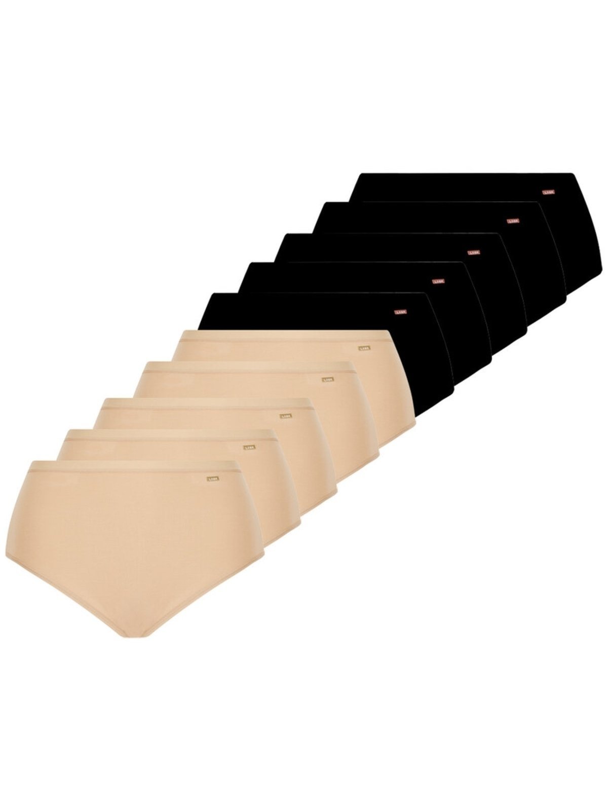 Kit com 10 Calcinhas Alta Loba 40351-001 Colorido Bege