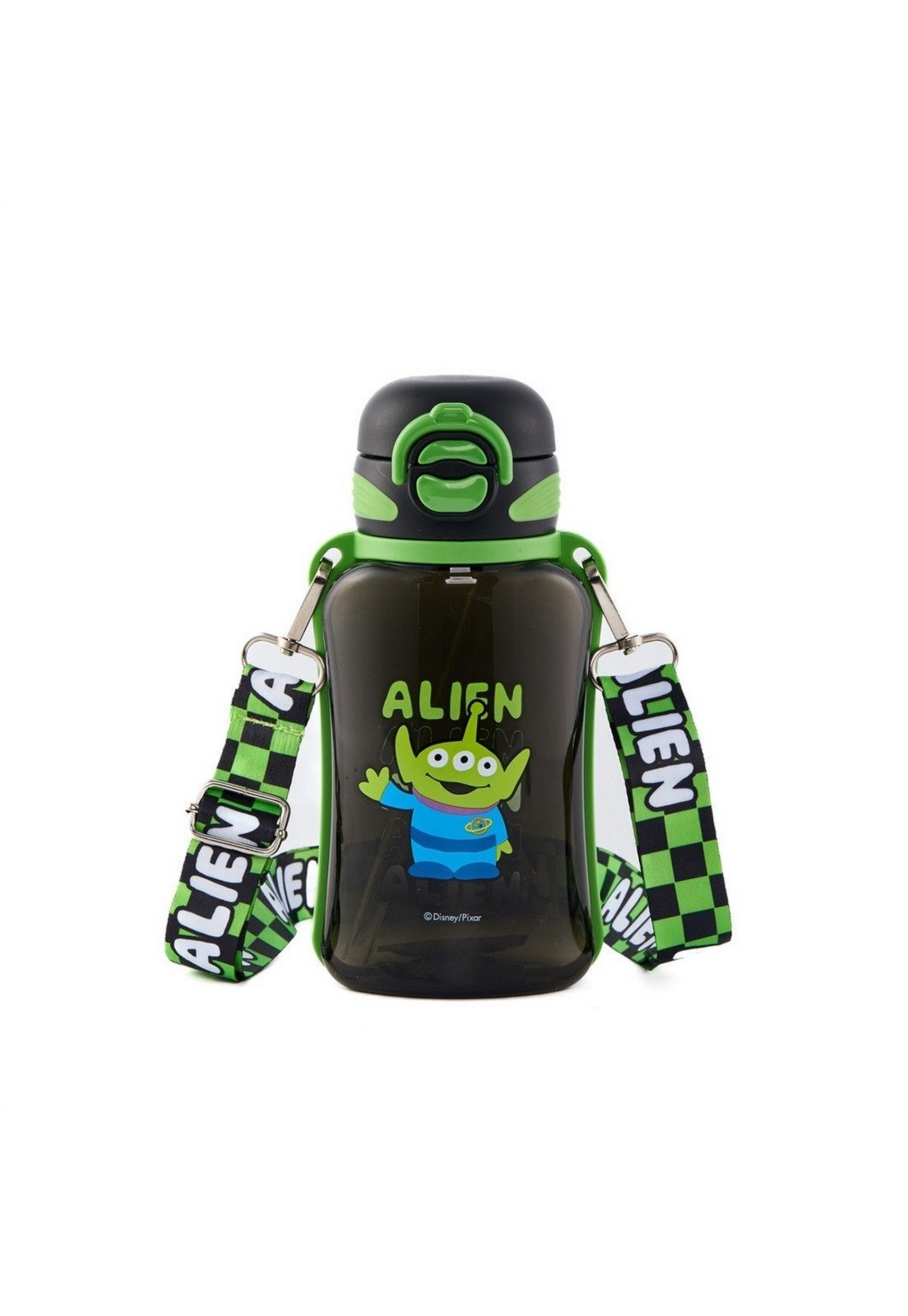 Infantil - Garrafa Alien Verde Escolar Leve Segura Resistente Disney