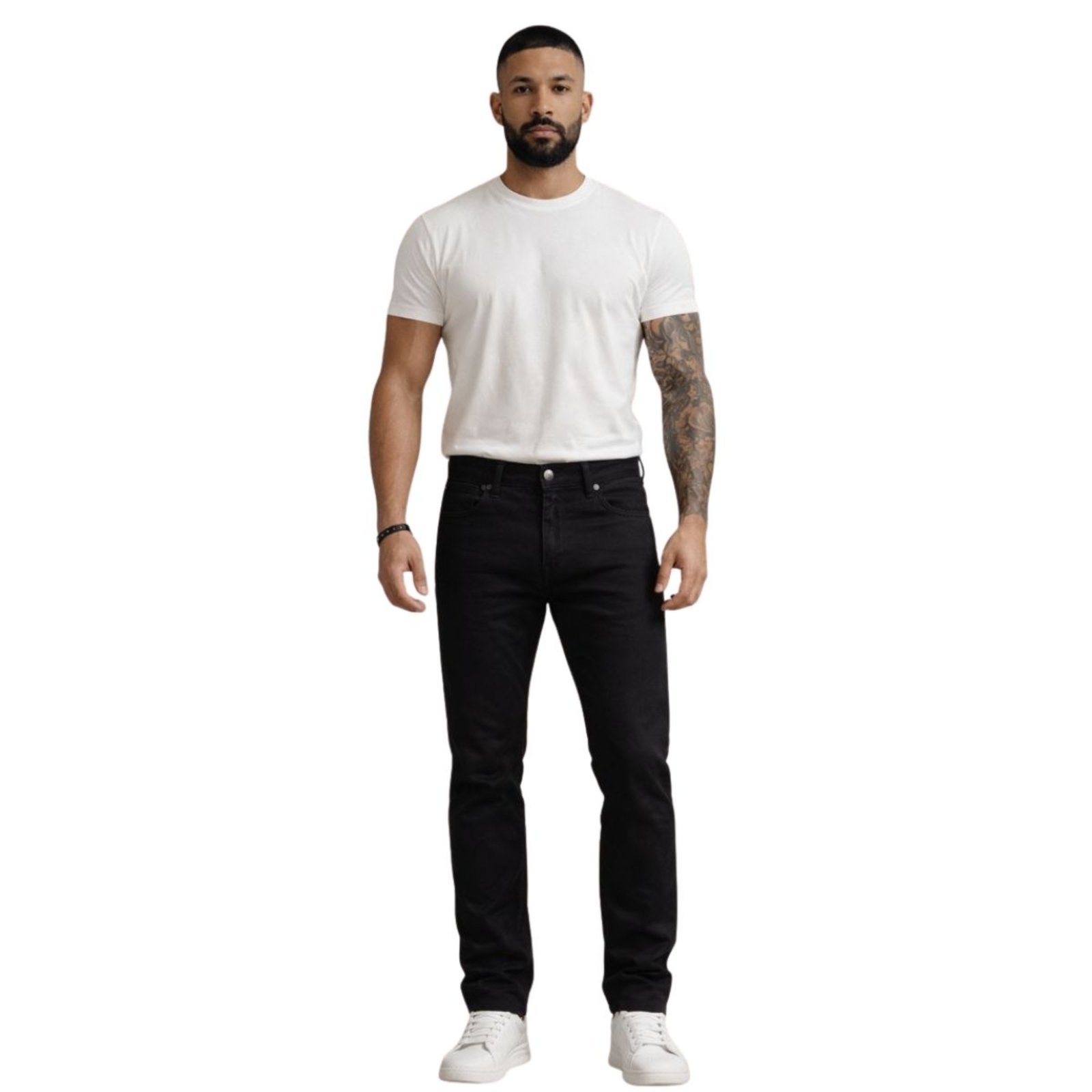 Calça Sarja Masculina Slim Casual Premium Confortável Preto
