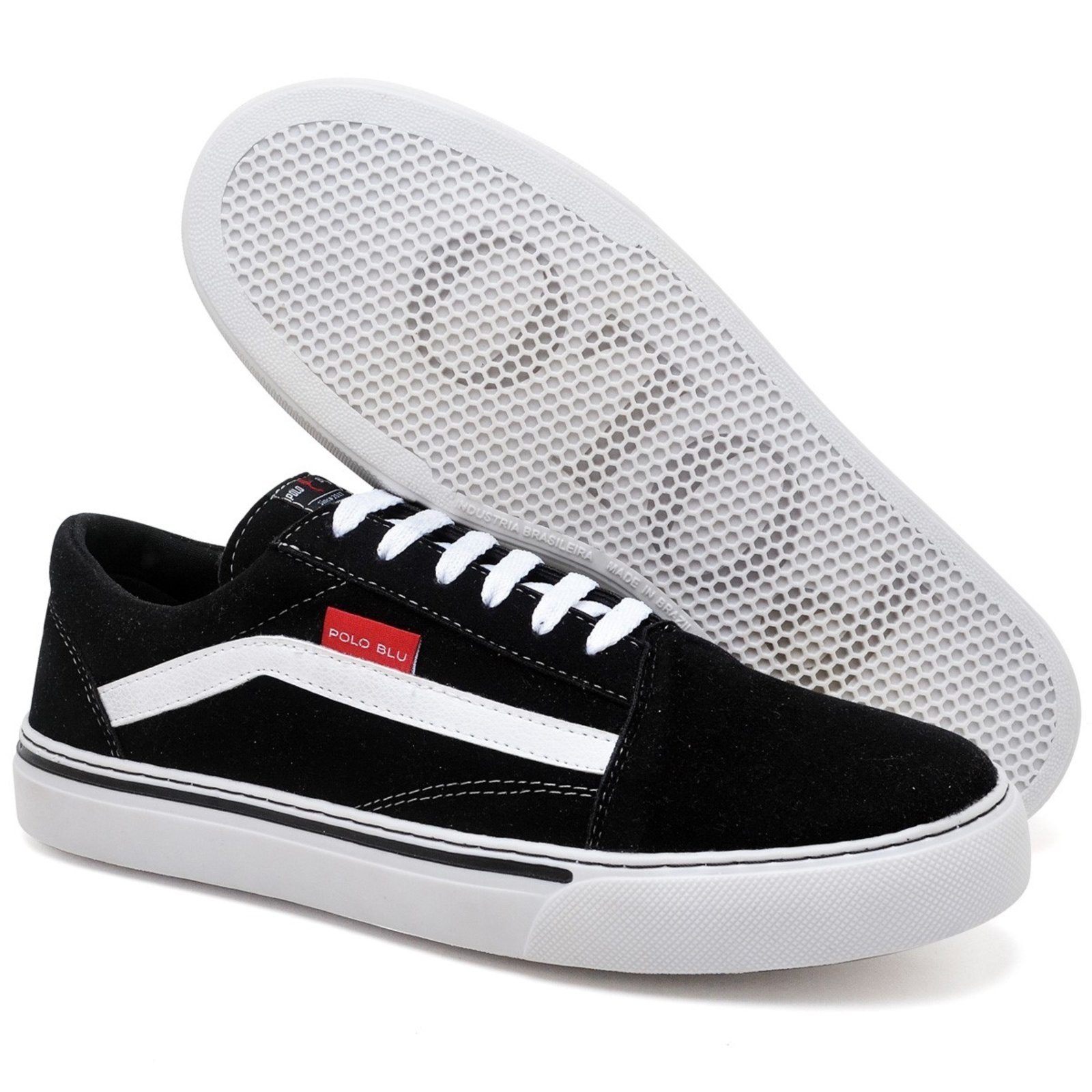Tênis Masculino Casual Old- Scholl Unissex Confortável Preto