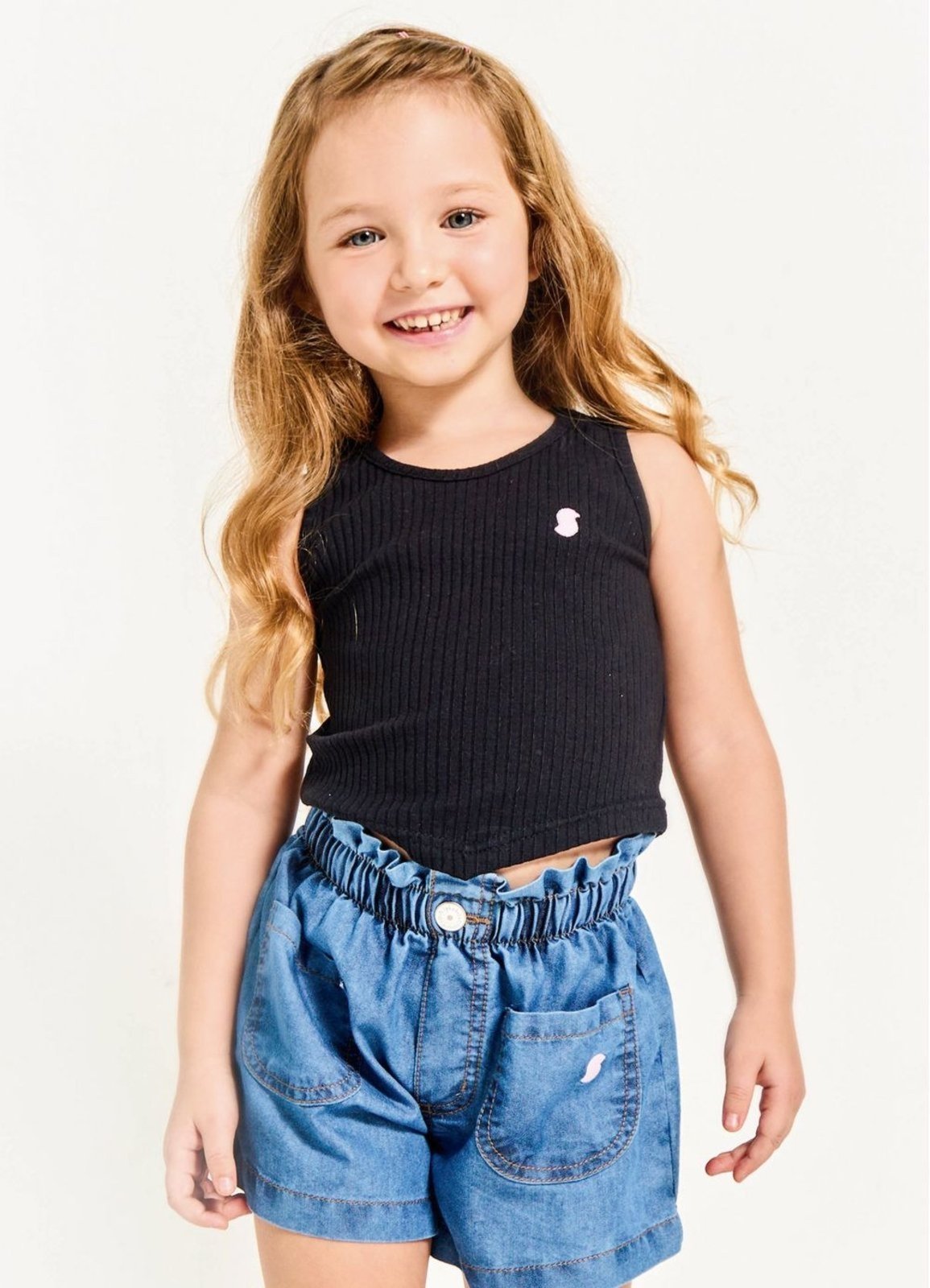 Infantil – ALPHABETO Cropped Menina Basiquinho – Pink