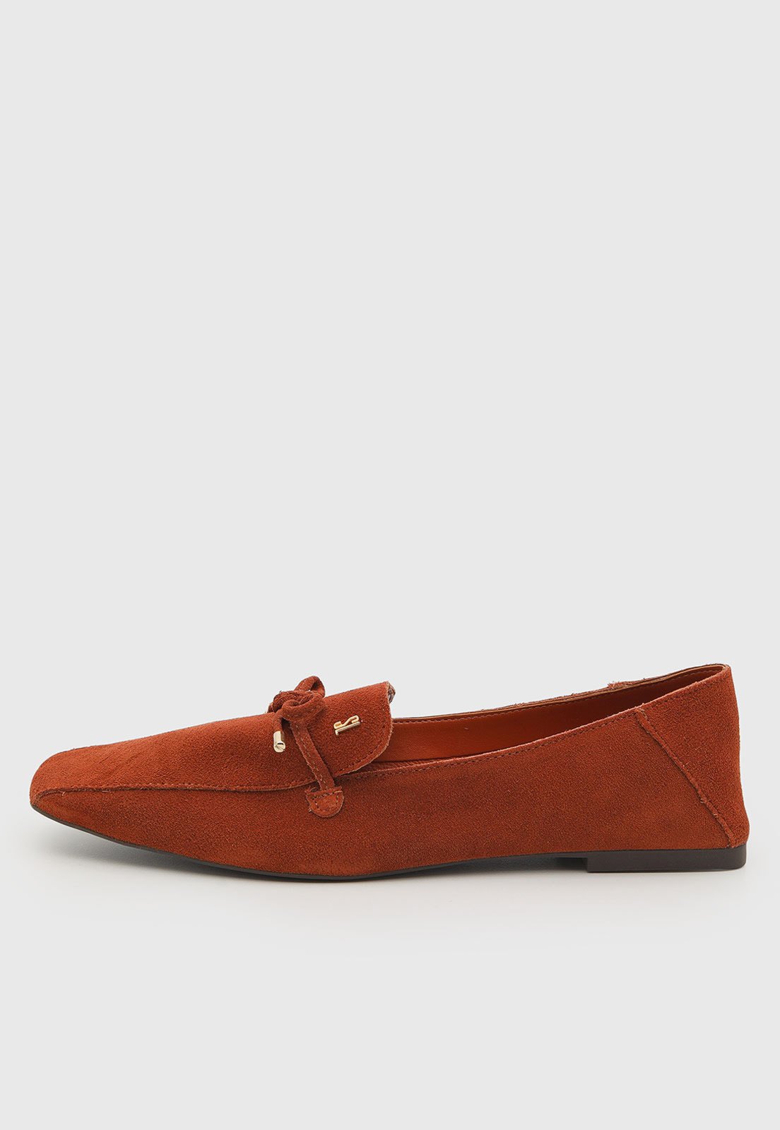 Mocassim Feminino Santa Lolla Couro Laço Marrom