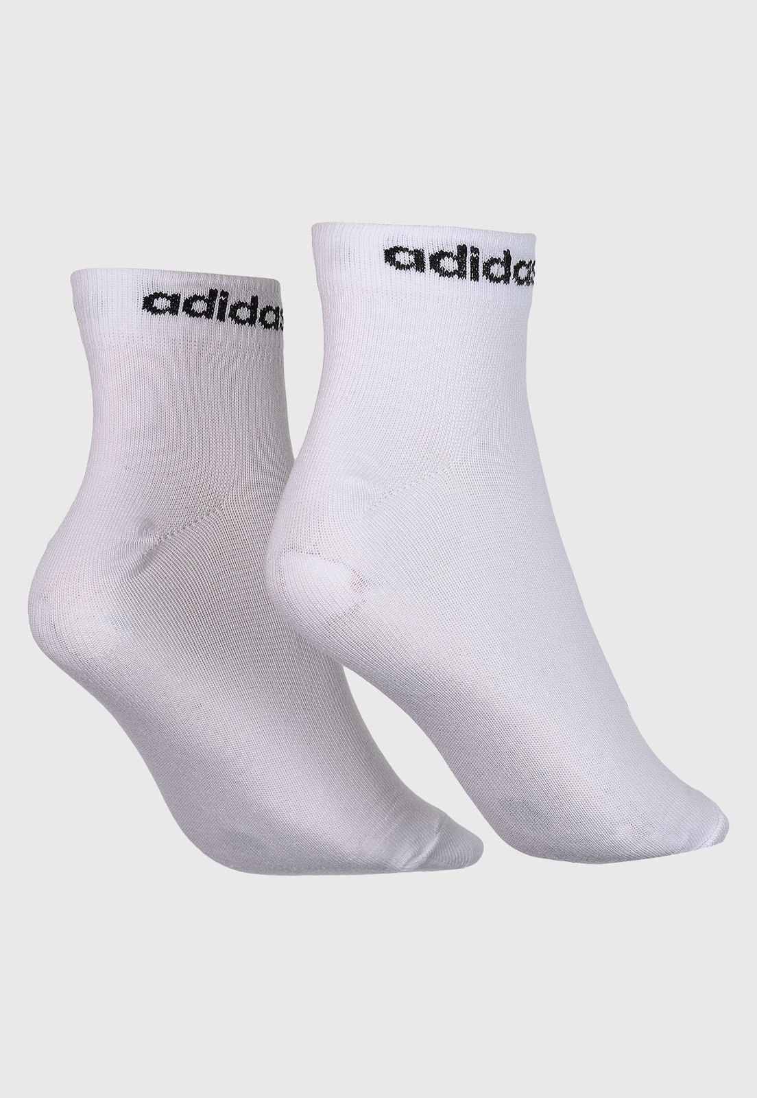 Vista 3 Meia Unissex Adidas Performance Cano Médio Branca branco adidas performance branco