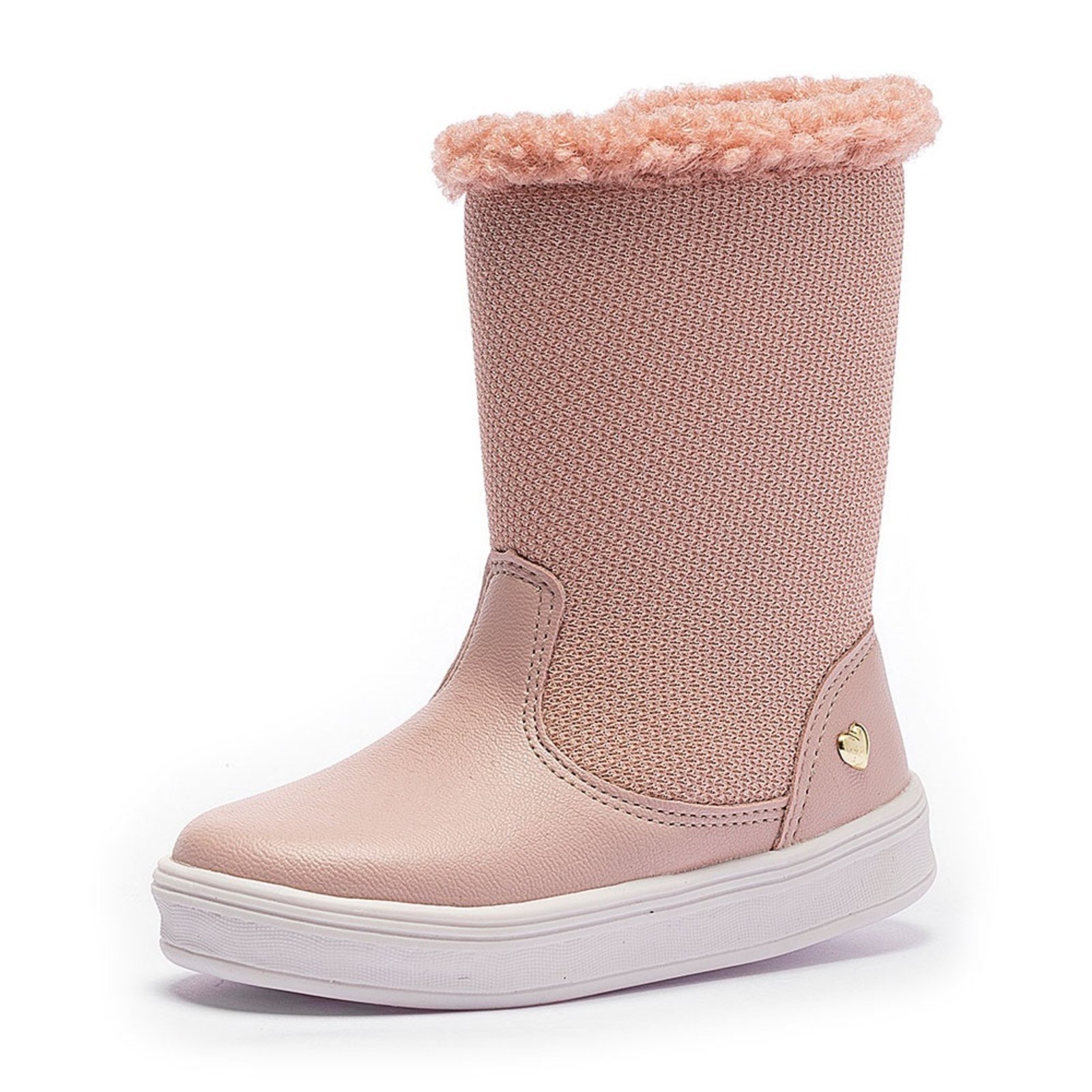 Infantil - Bota Tênis Feminina Tininha Menina Casual com Pêlo Rosê
