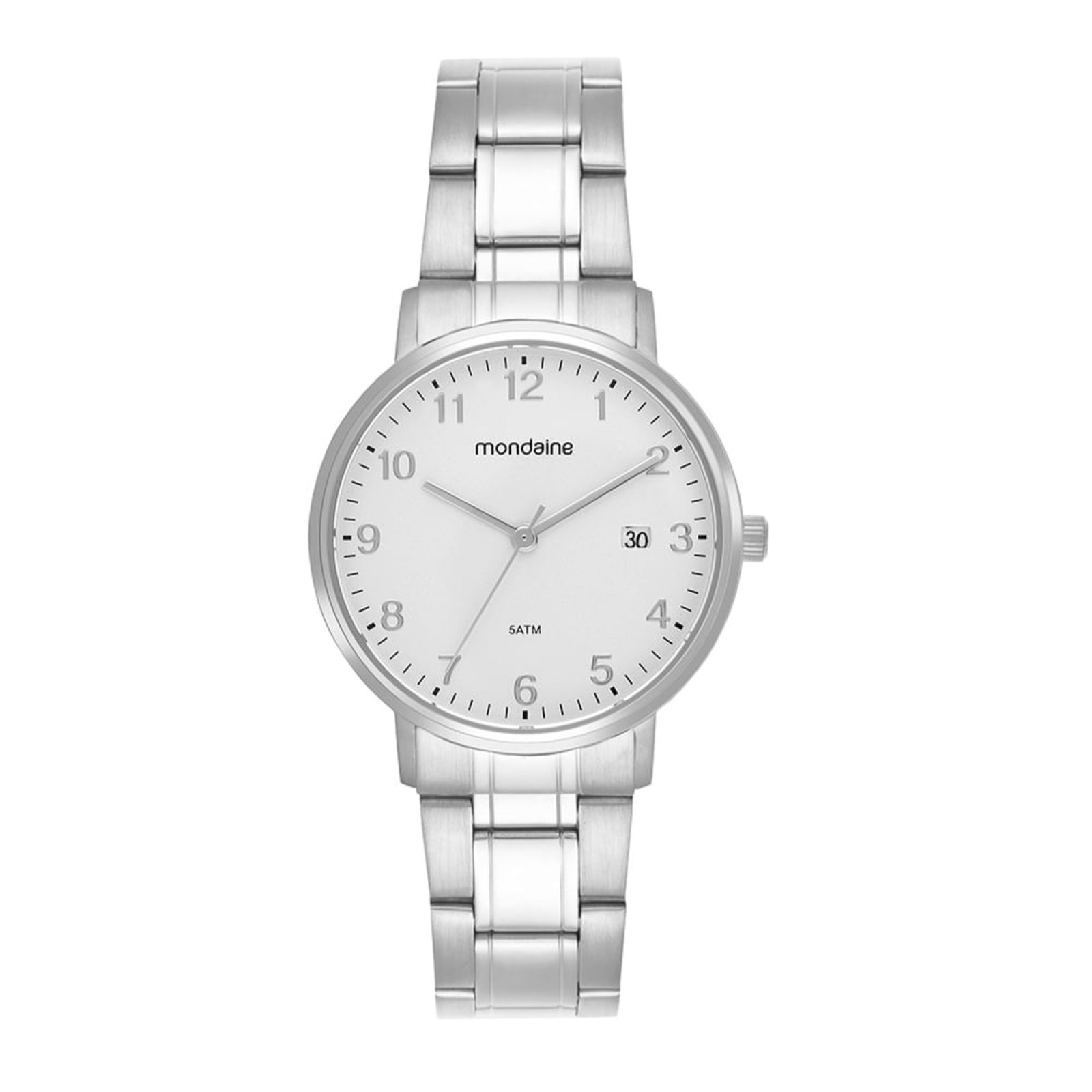 Relógio Feminino Mondaine Prata Calendário Vintage Mondaine