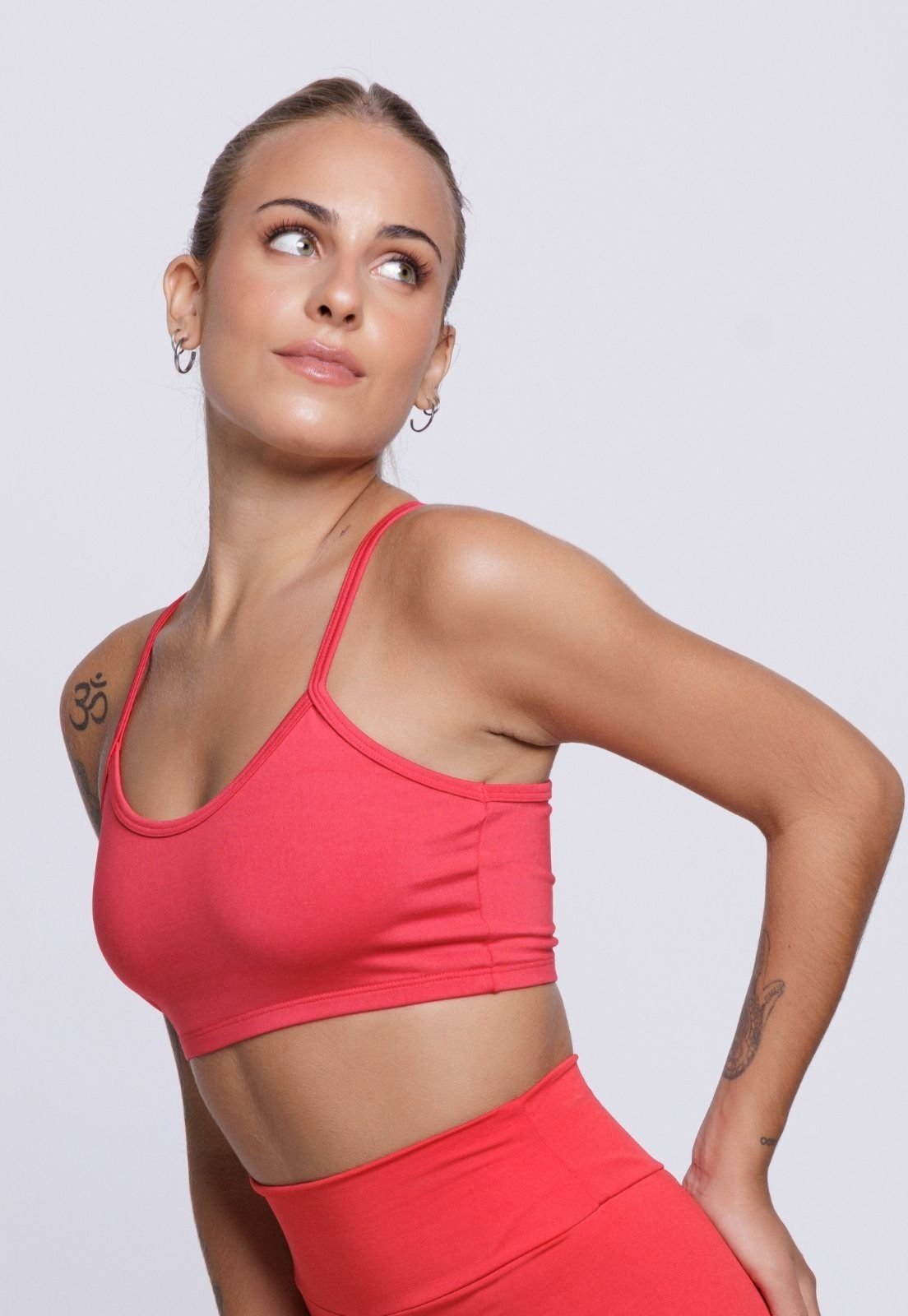 Vista 3 Top Fitness Nadador Feminino Alça Fina Academia VEKYO verde VEKYO verde