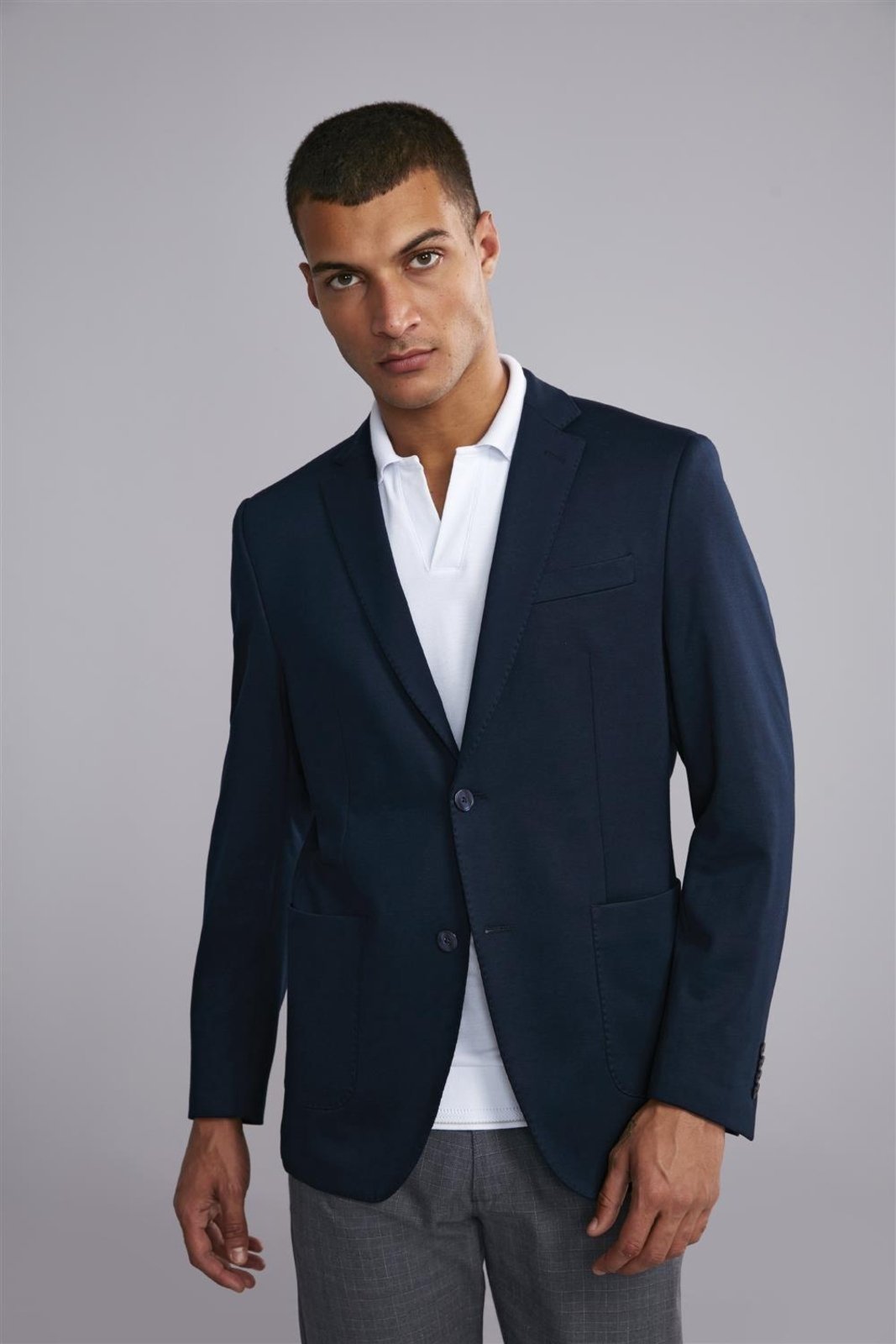 HIGHSTIL Blazer Alfaiataria Poliviscose Slim Fit – Azul Marinho