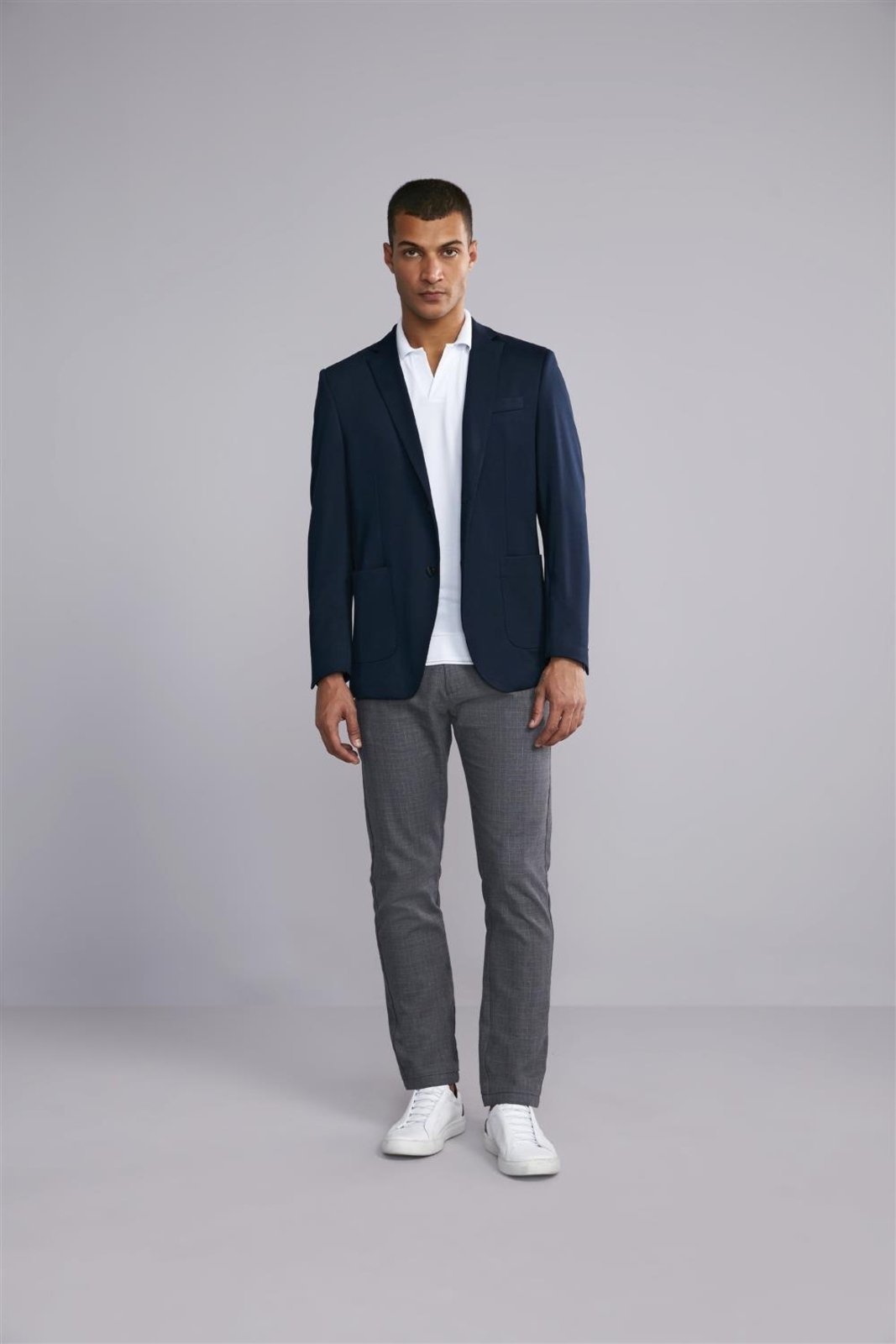 Vista 3 HIGHSTIL Blazer Alfaiataria Poliviscose Slim Fit azul marinho HIGHSTIL azul marinho