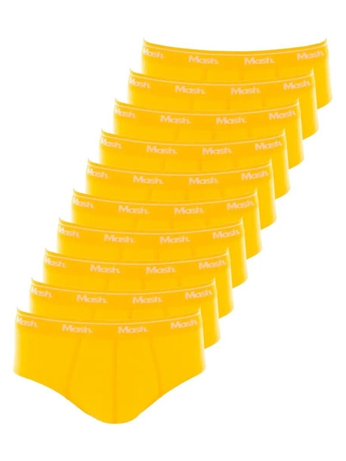 Kit com 10 Cuecas Slip Mash 073.58 Amarelo