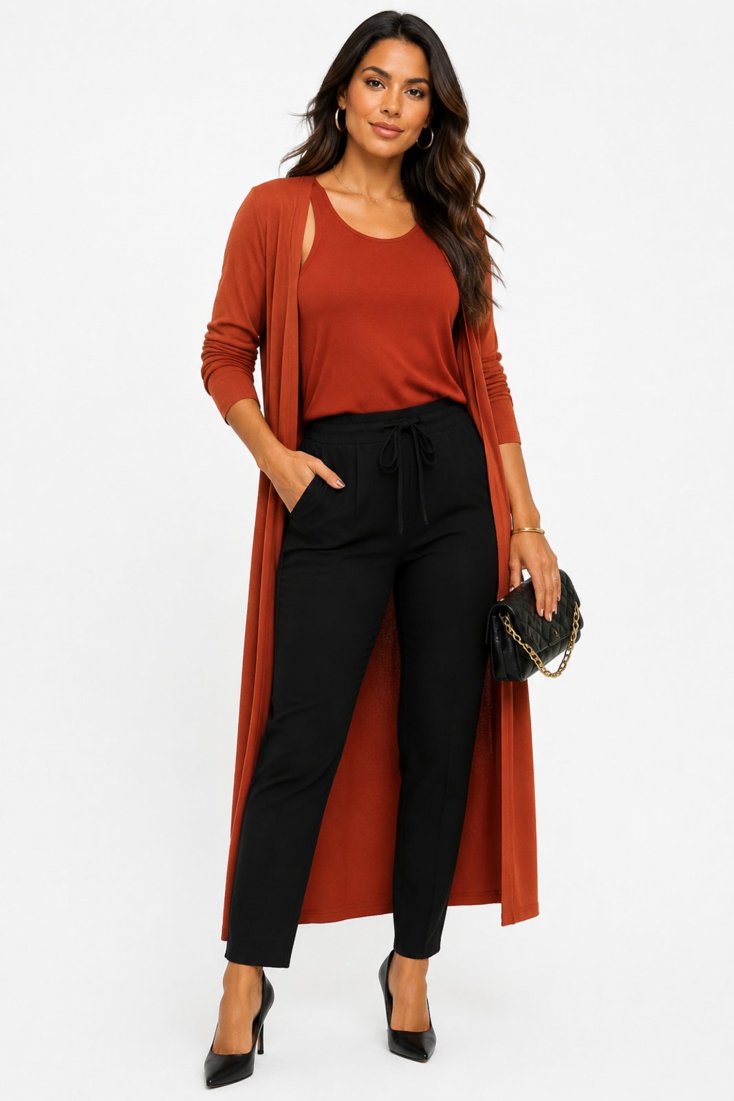 Conjunto Blusa e Kimono D Bell Outlet Fashion Telha