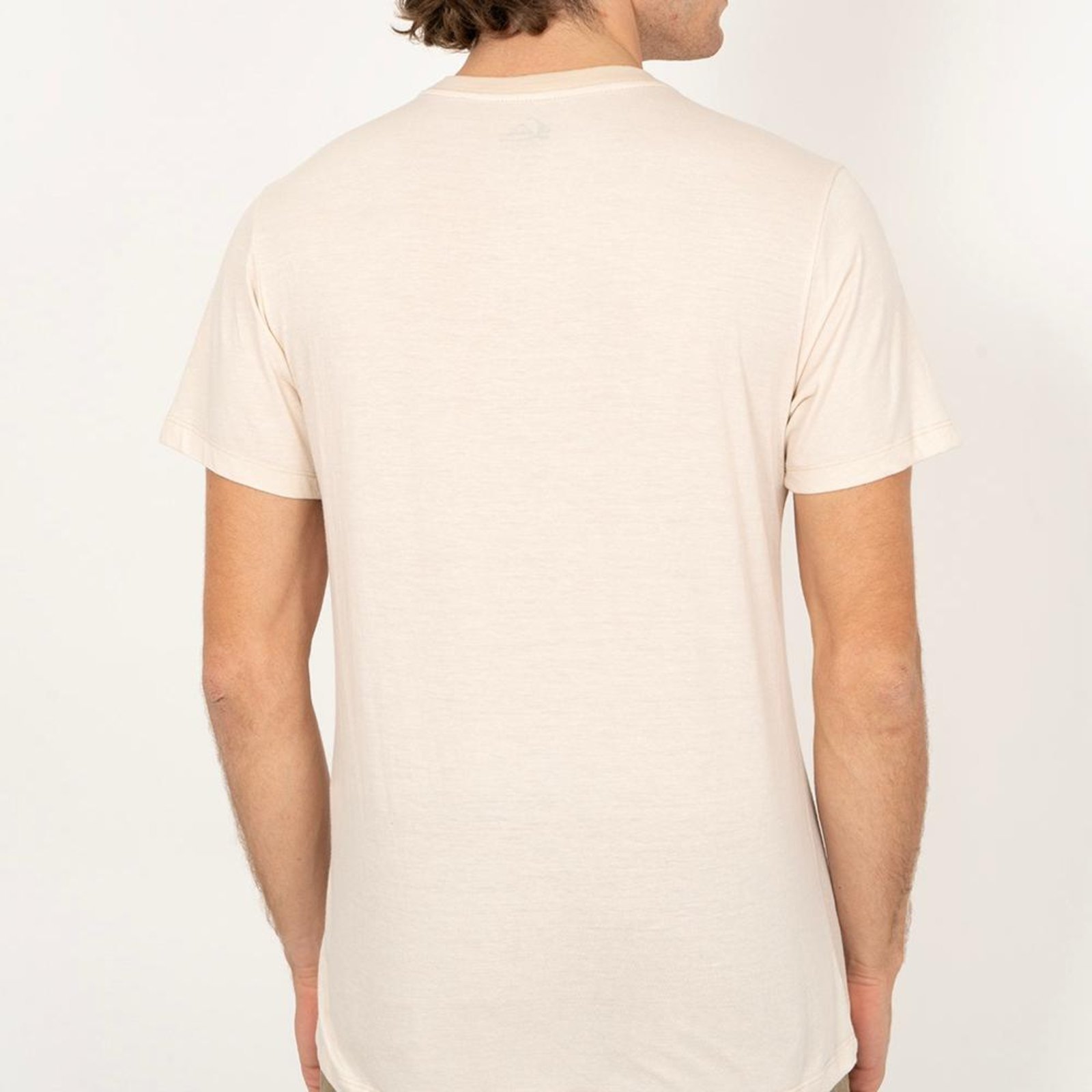 Camiseta Quiksilver Bait Stripe SM26 Masculina Areia