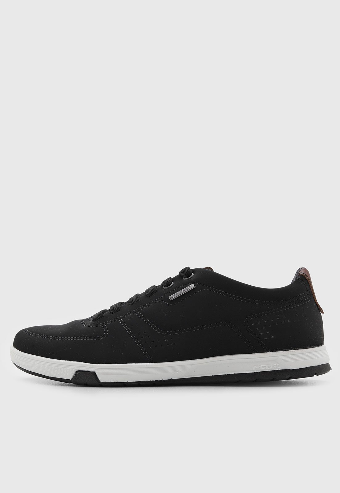 Tênis Masculino Pegada Recortes Preto
