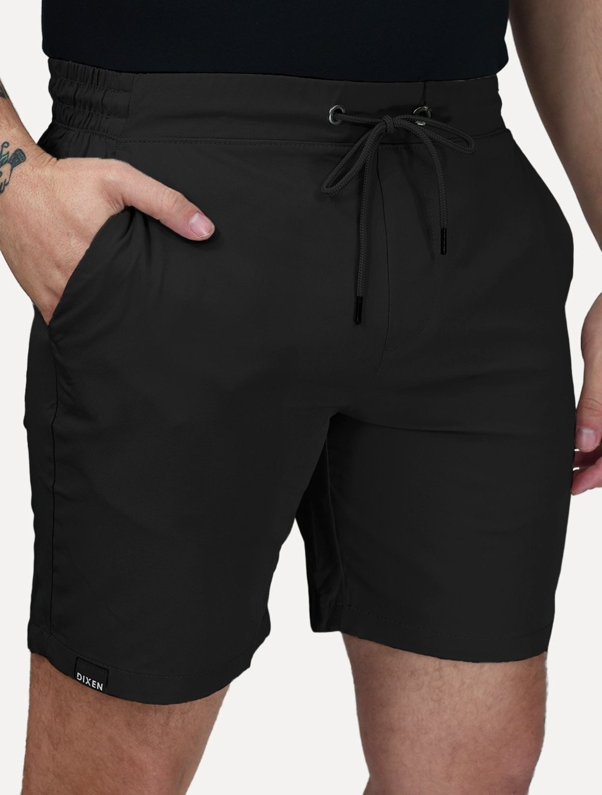 Shorts Dixen Maculino Tactel Meio Elástico Preto