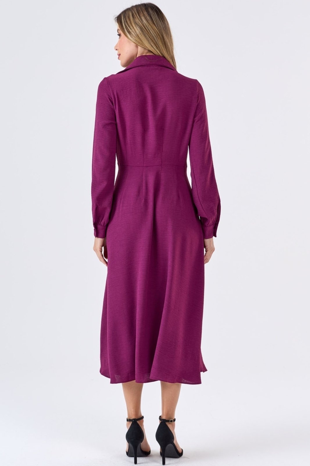 Vestido Chemise Midi PKS Magenta
