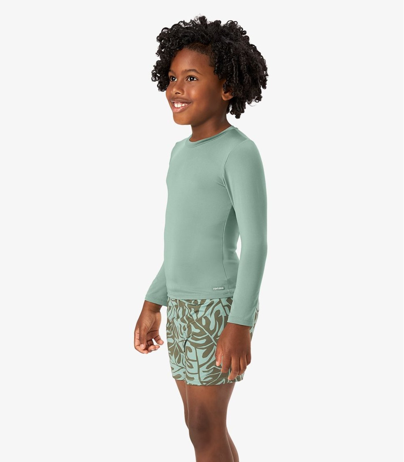 Conjunto Camiseta Manga Longa E Sunga UV Rovi Verde