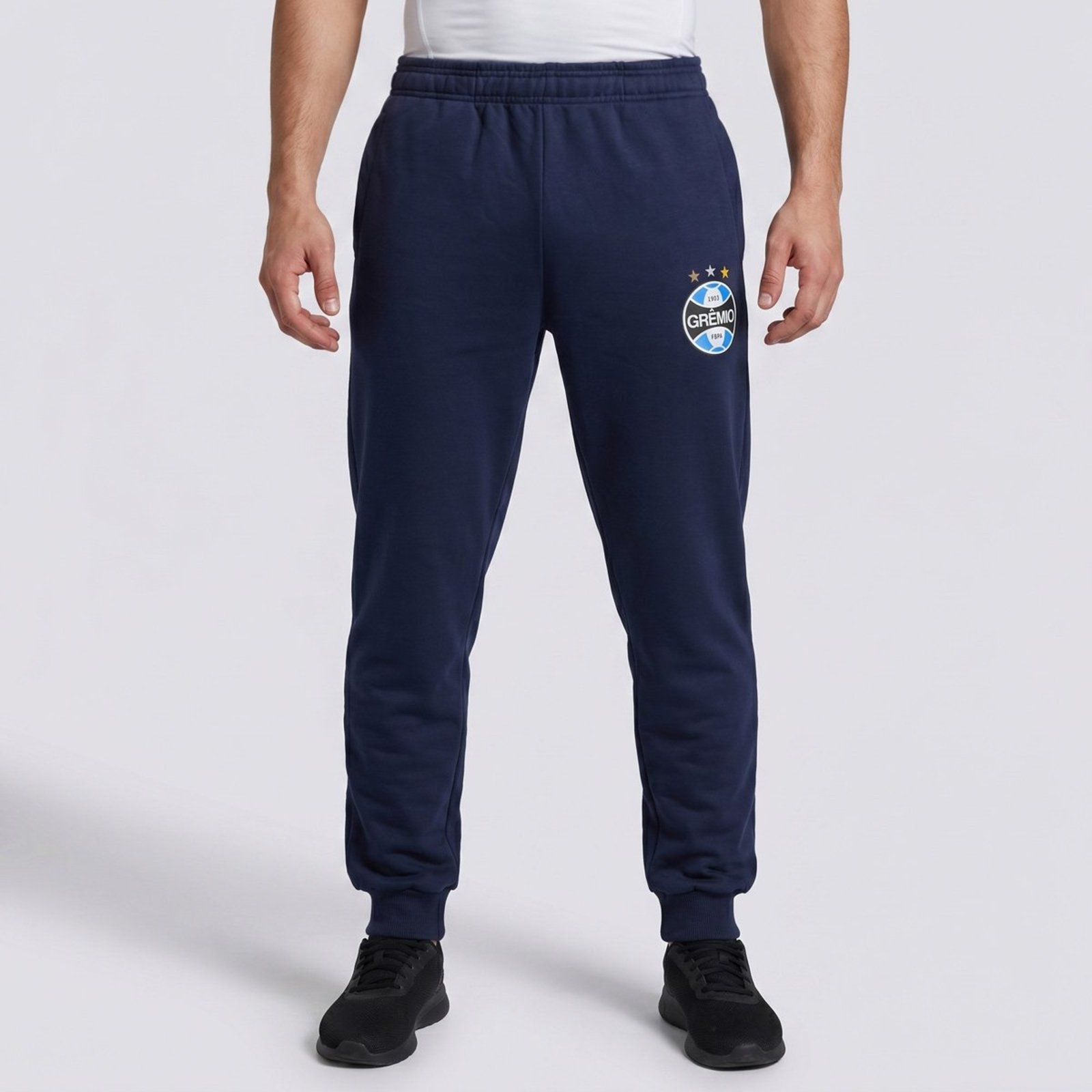 Calça Moletom Grêmio Azul Escudo