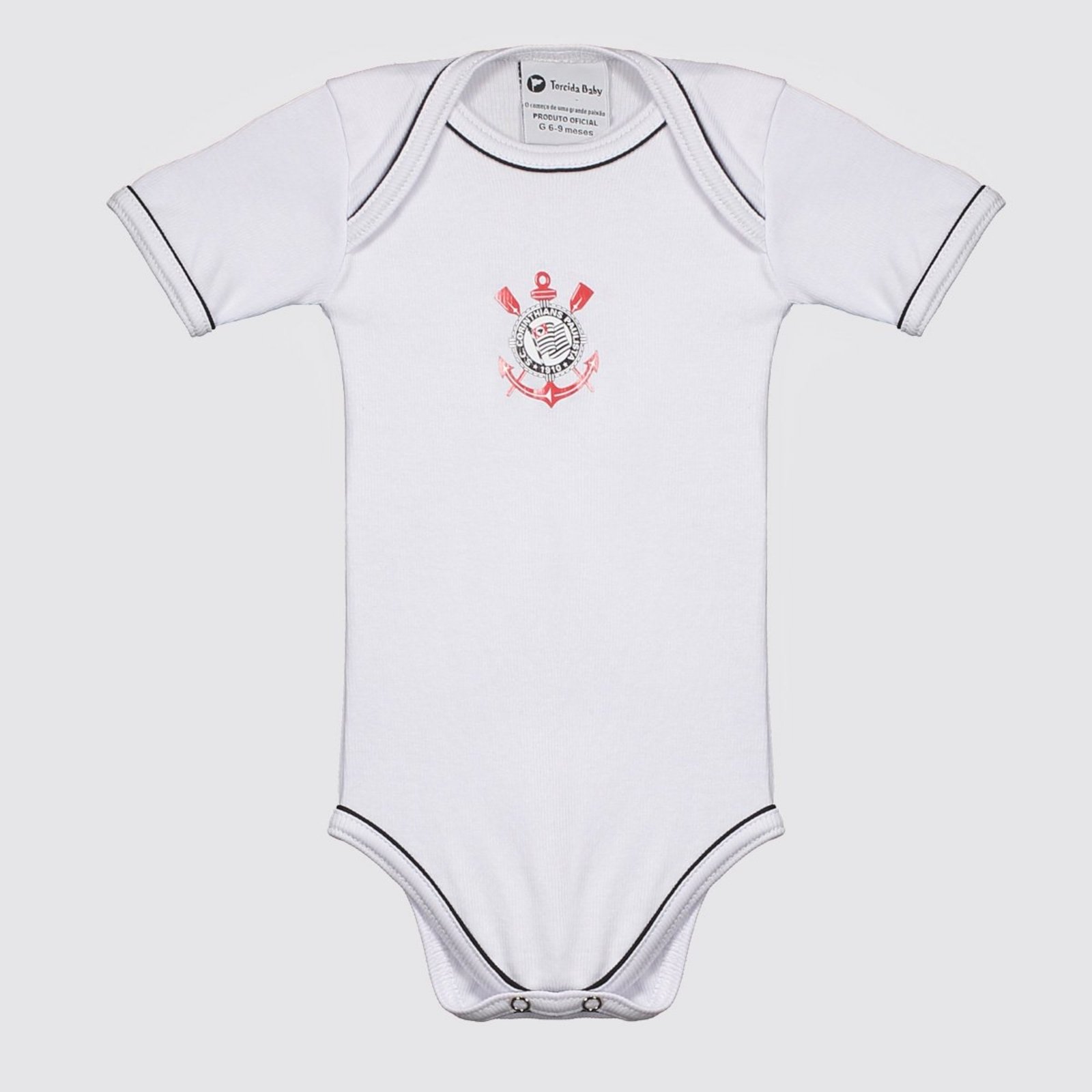 Infantil - Body Curto Corinthians Branco