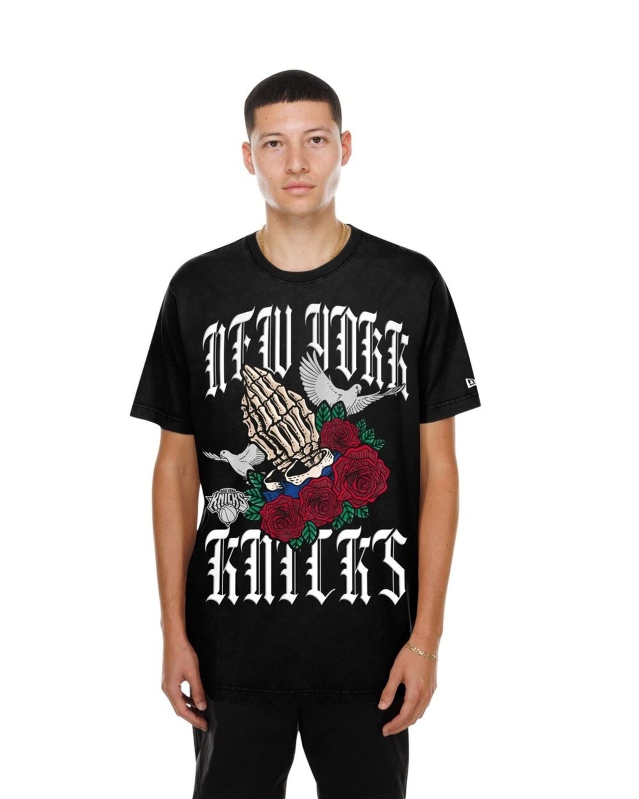 Camiseta New Era Regular New York Knicks Preto