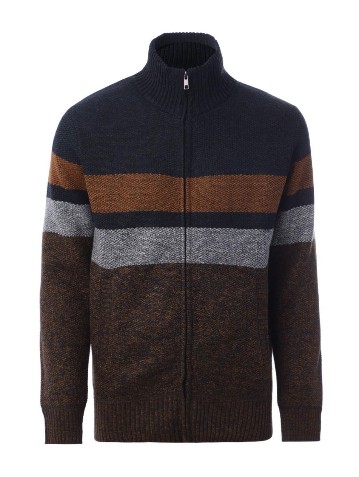 Vista 2 Cardigan Elétron Masculino cinza Elétron cinza