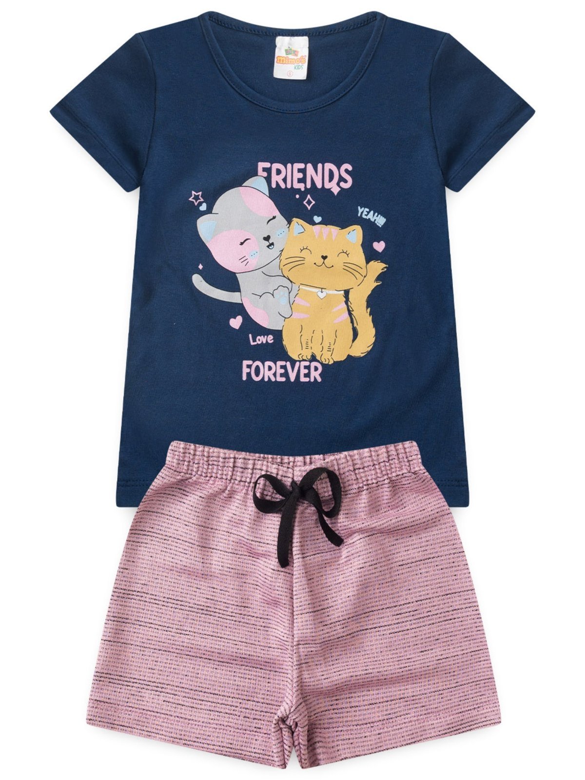 Infantil - Conjunto Feminino Friends Forever Tam 2 ao 14 anos Marinho
