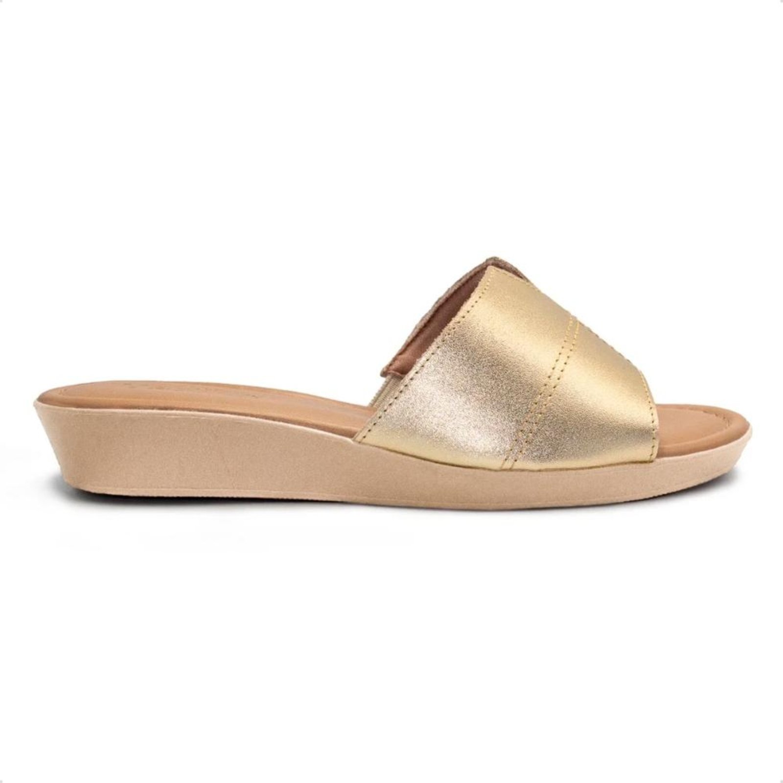 TAMANCO USAFLEX FEMININO PLATAFORMA COSTURA AA3303 Dourado