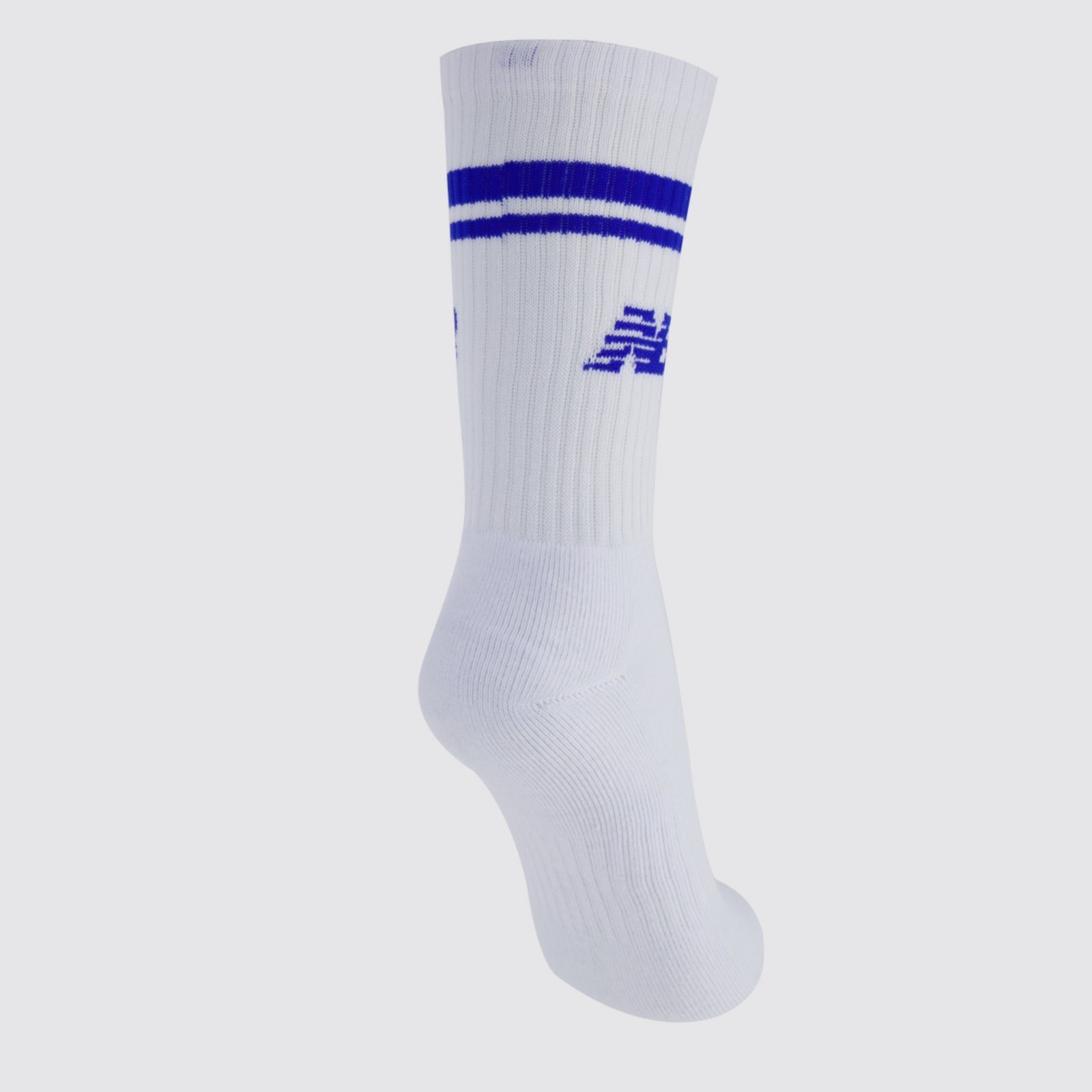 Vista 3 Meia New Balance Cano Alto Branca e Azul branco azul New Balance branco azul