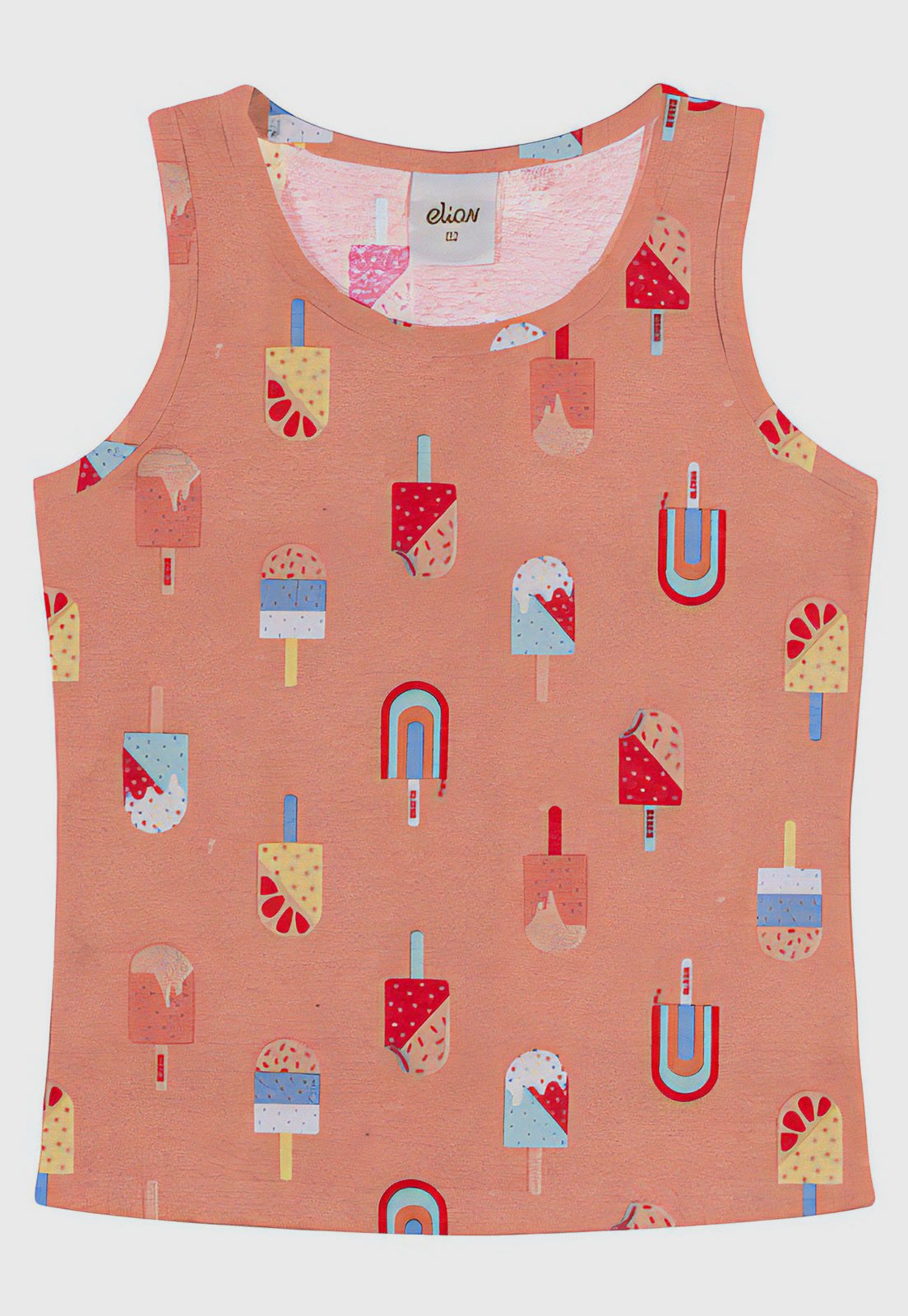 Vista 3 Conjunto 2pçs Manga Curta Elian Regata E Short coral Elian coral