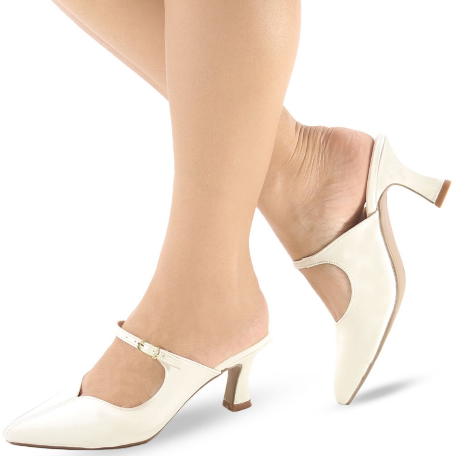 Scarpin Mule Modarpe Salto Baixo Moderno Branco S19