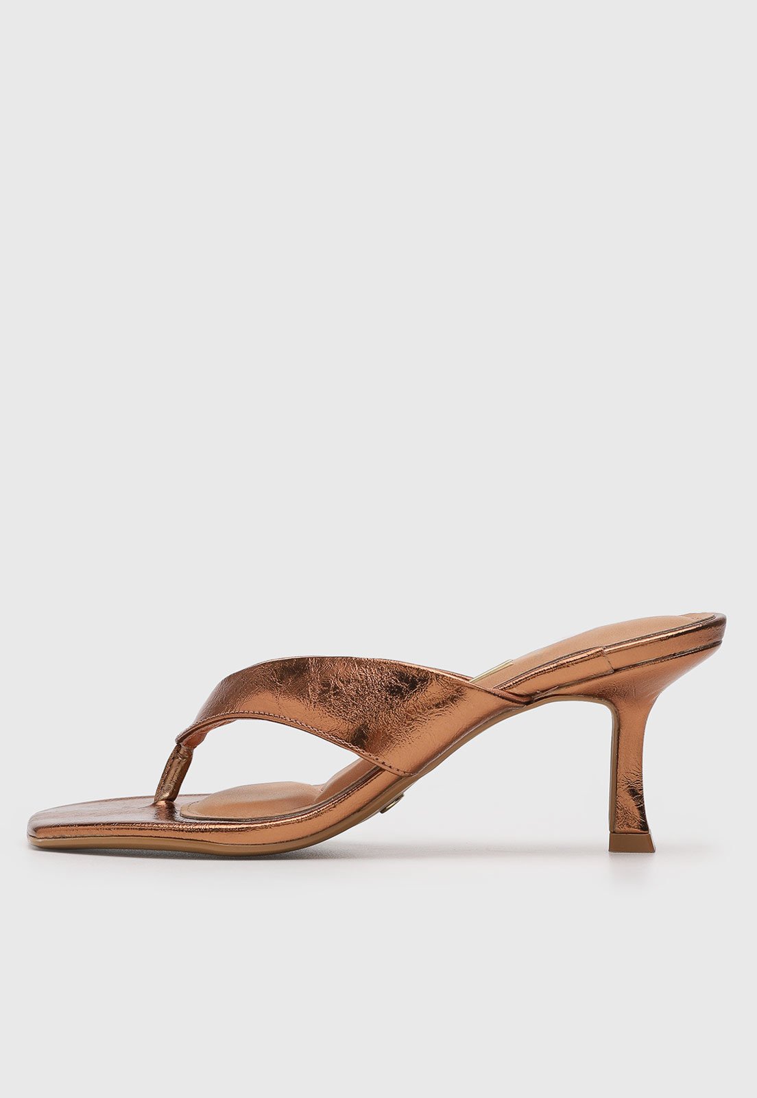 Vista 2 Sandália Feminina Vizzano Salto Médio Geométrico bronze VIZZANO bronze