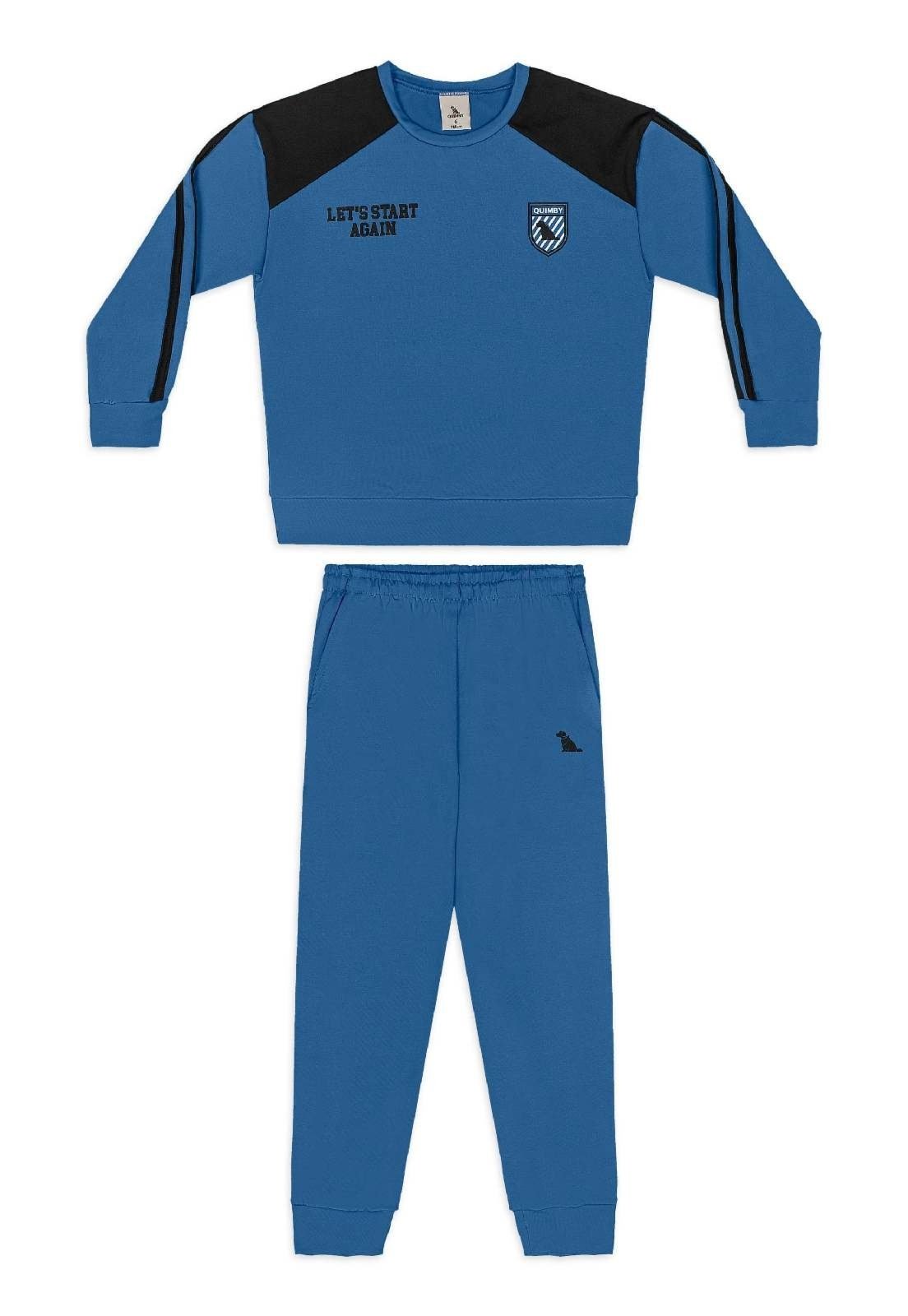 Infantil - Conjunto para Menino Blusão e Calça Quimby Preto
