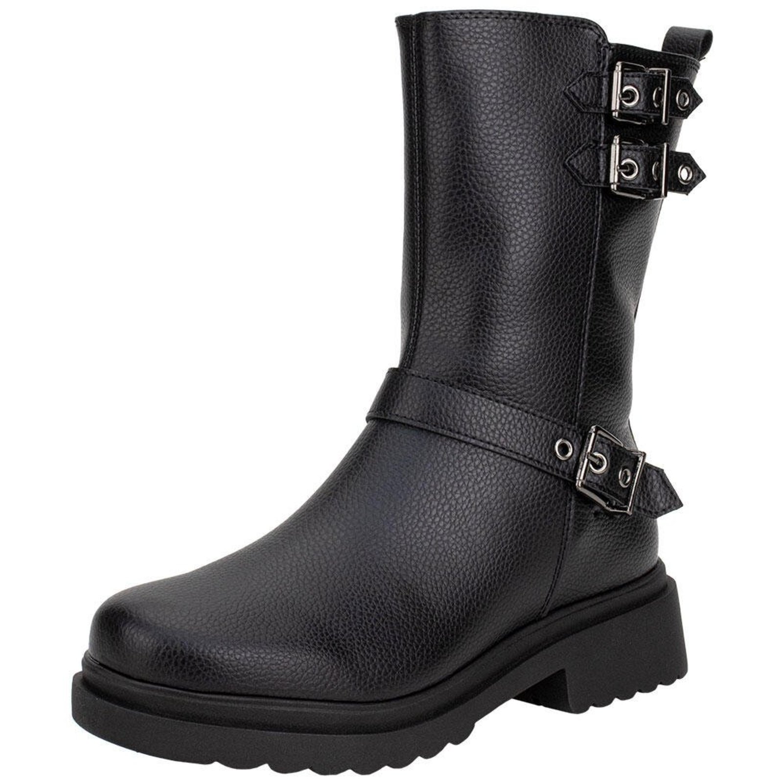 Bota Feminina Cano Médio Via Marte 245007 5834507 Preto