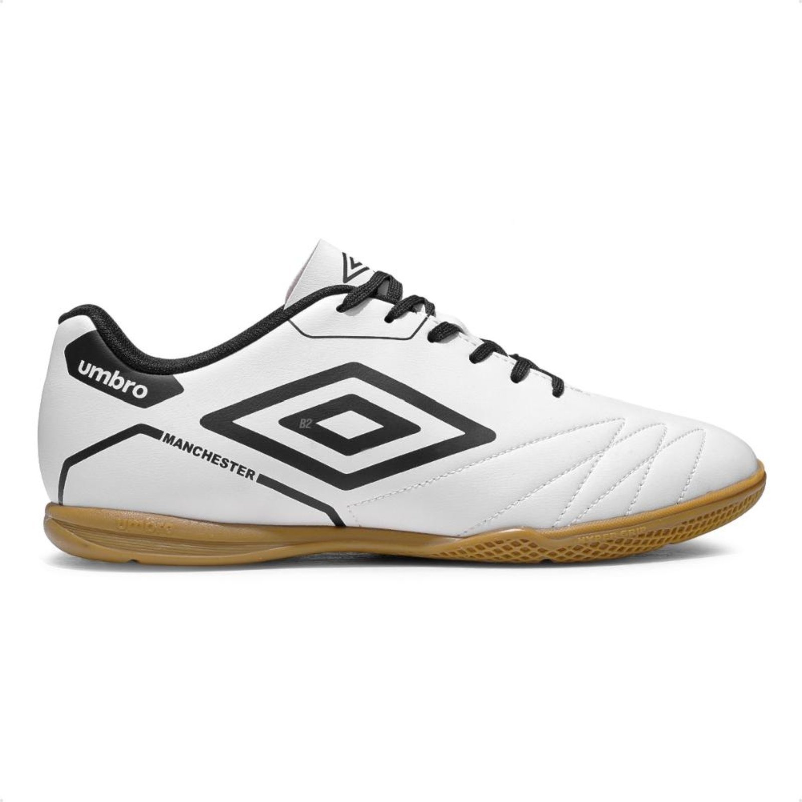 Vista 2 Chuteira Futsal Umbro Manchester Masculino preto Umbro preto
