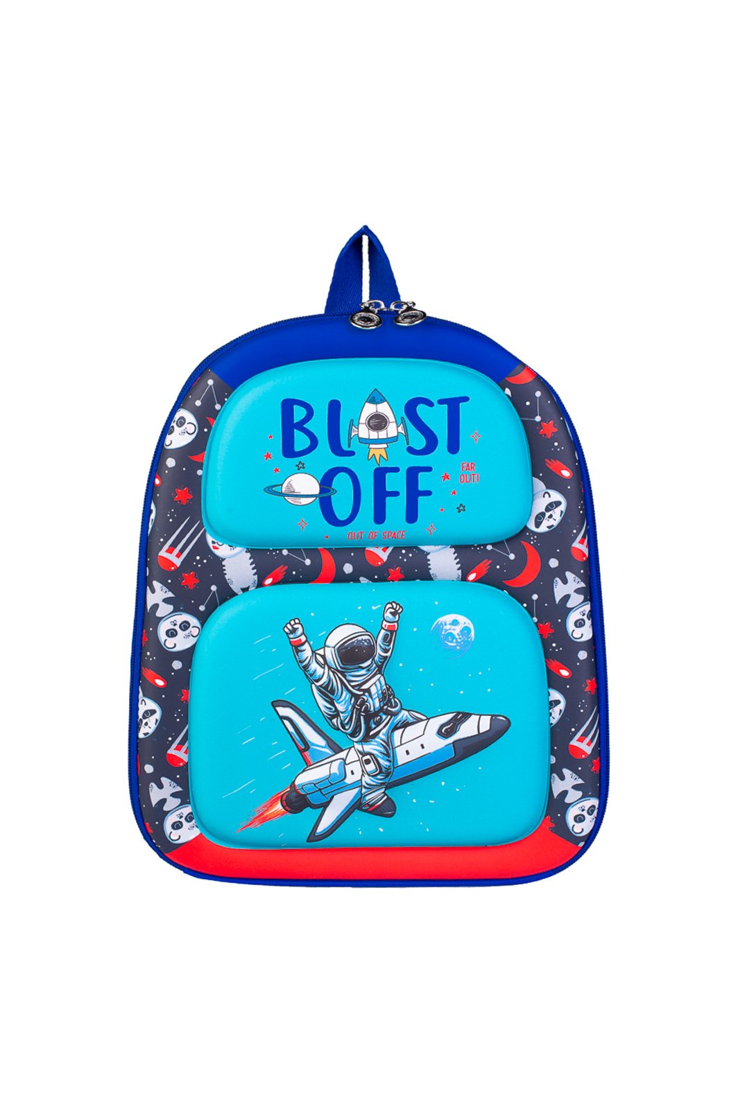 Vista 2 Infantil - Mochila baby alto relevo 12" 55872 - Astronauta" Enluaze azul Enluaze azul