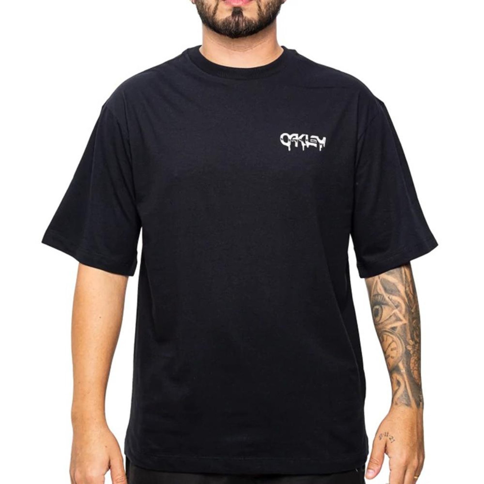 Camiseta Oakley B1B Melted Metal SM26 Masculina Blackout