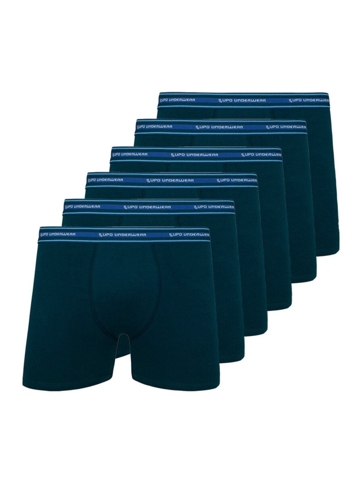 Kit com 6 Cuecas Boxer Lupo 523-003 Azul Marinho