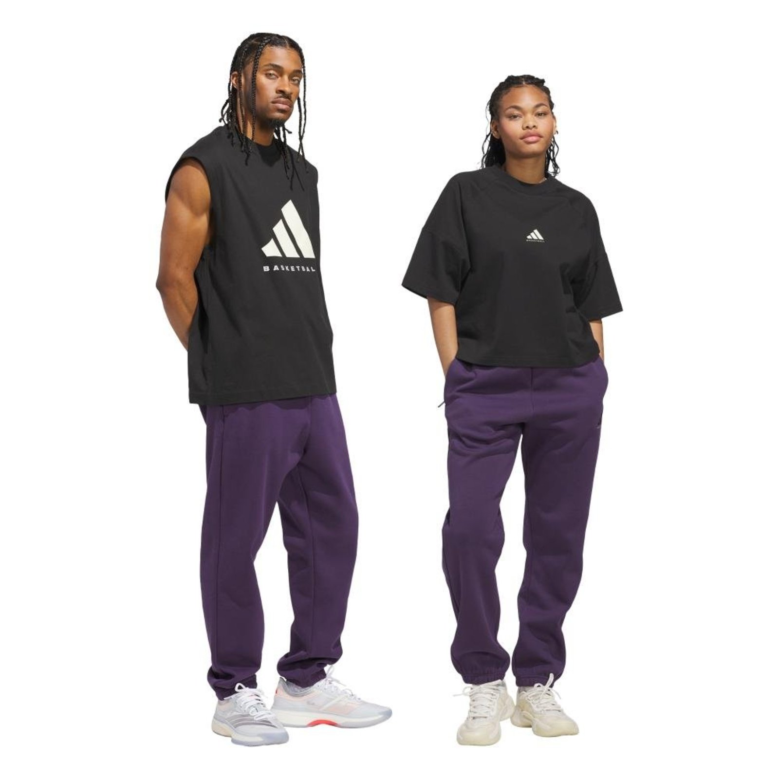 Calça Jogger Fleece Adidas Basketball (Gênero Neutro) Adidas Performance Roxo — R$ 329,99 em Dafiti br