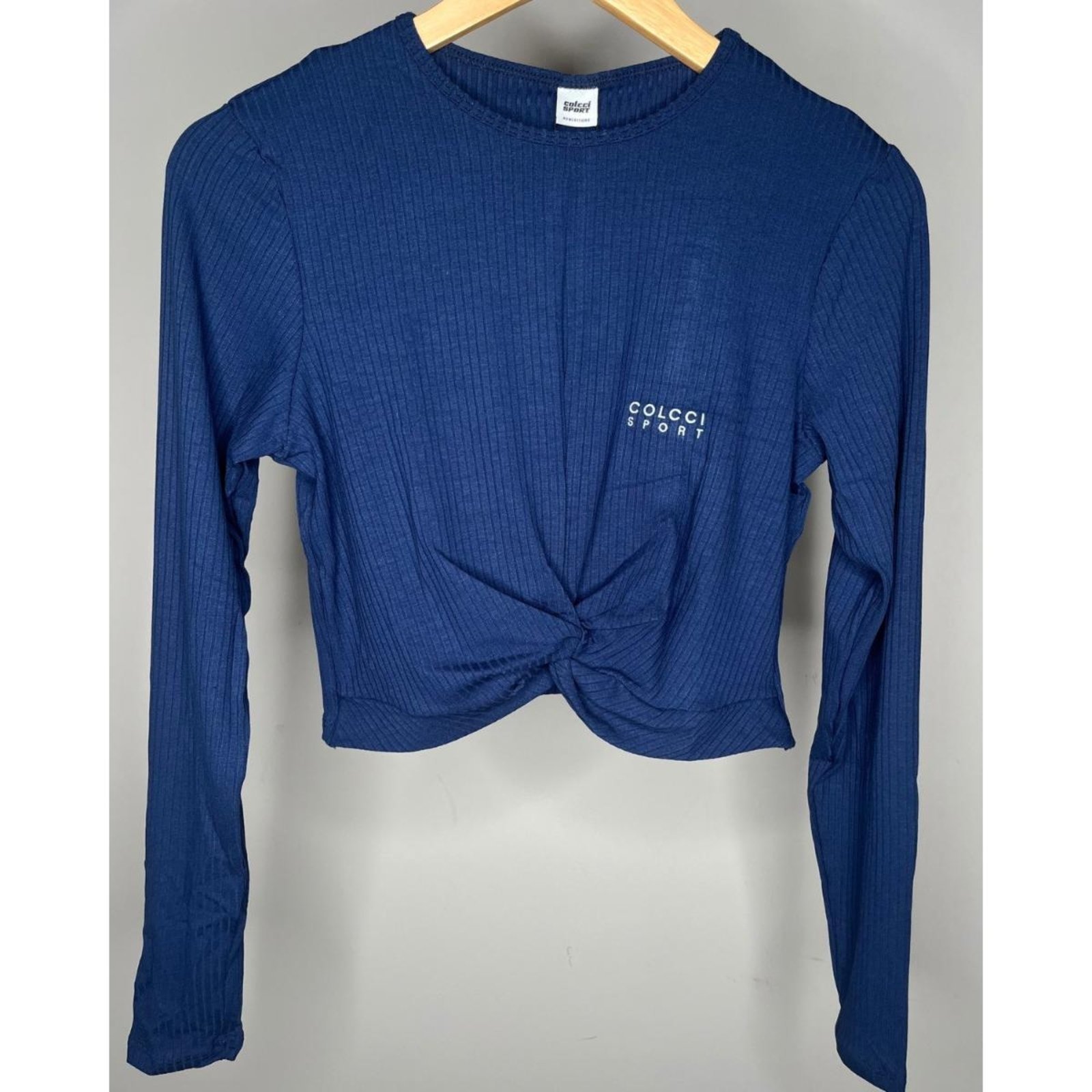 Blusa Colcci Sport Canelada Slim Azul