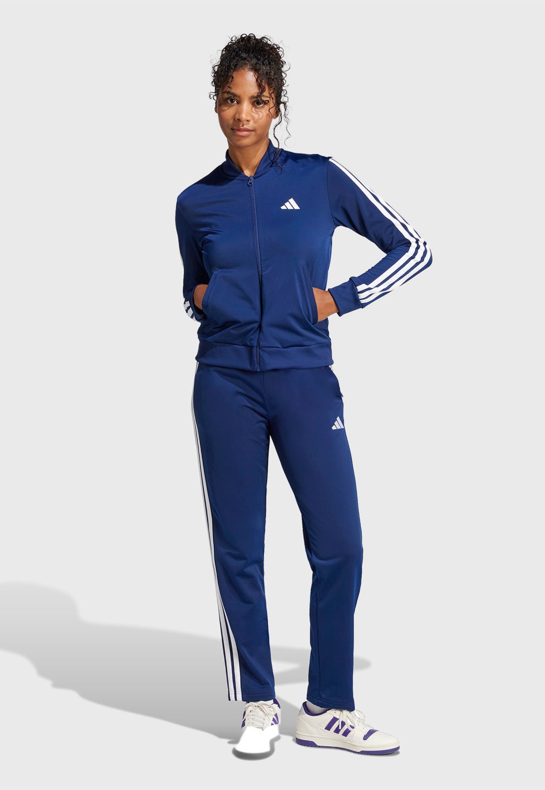 Conjunto Esportivo Feminino adidas Sportswear Azul Marinho