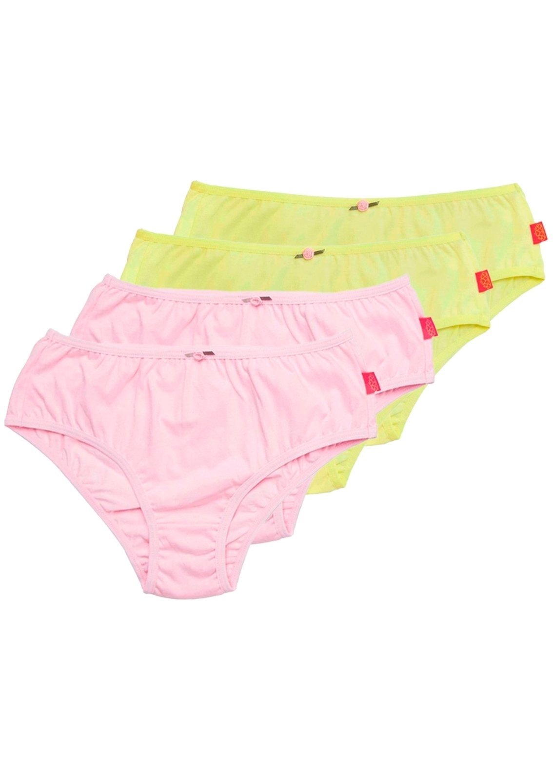 Kit com 4 Calcinhas Sanny 212830 Colorido Rosa