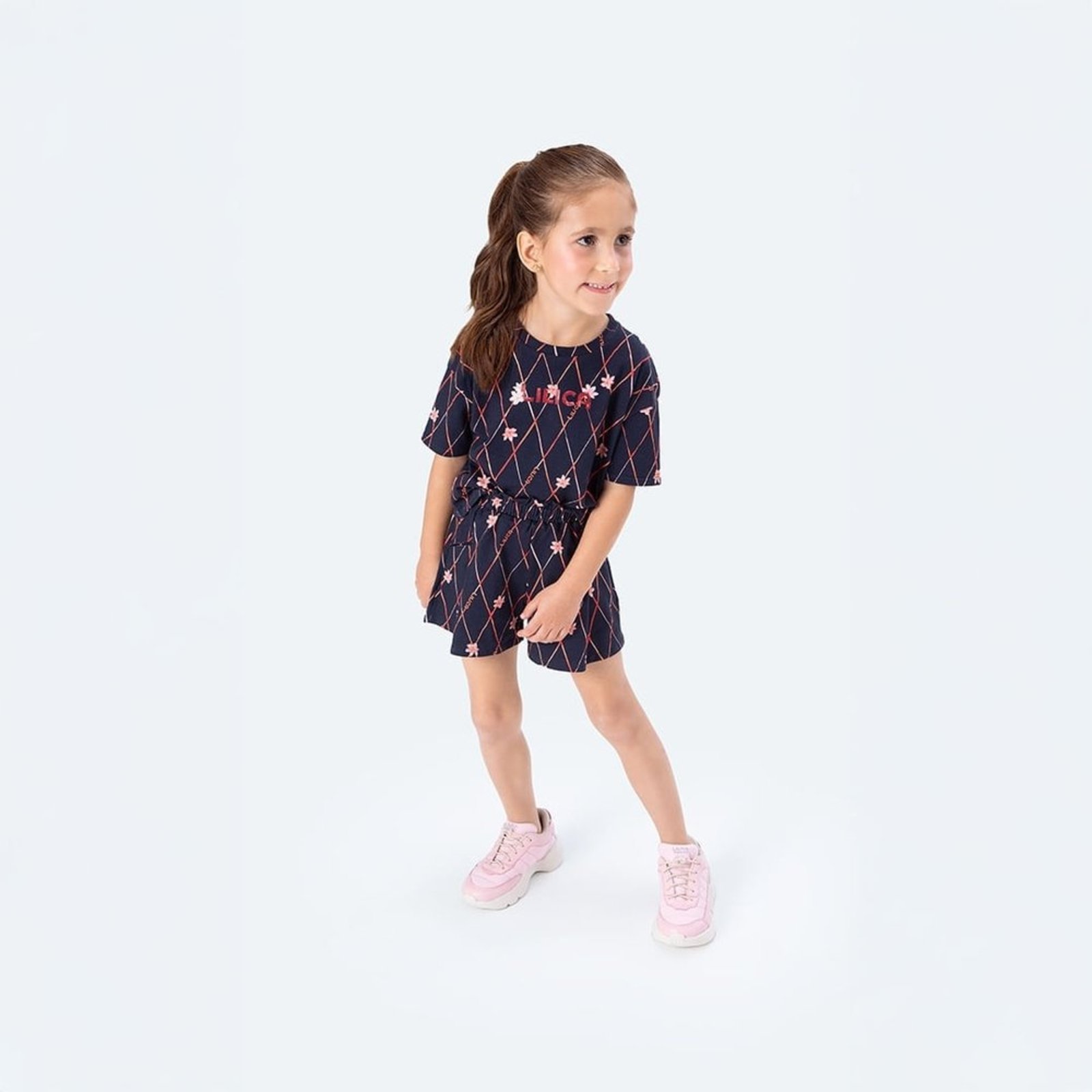 Infantil - Conjunto Curto Estampado Menina Lilica Ripilica