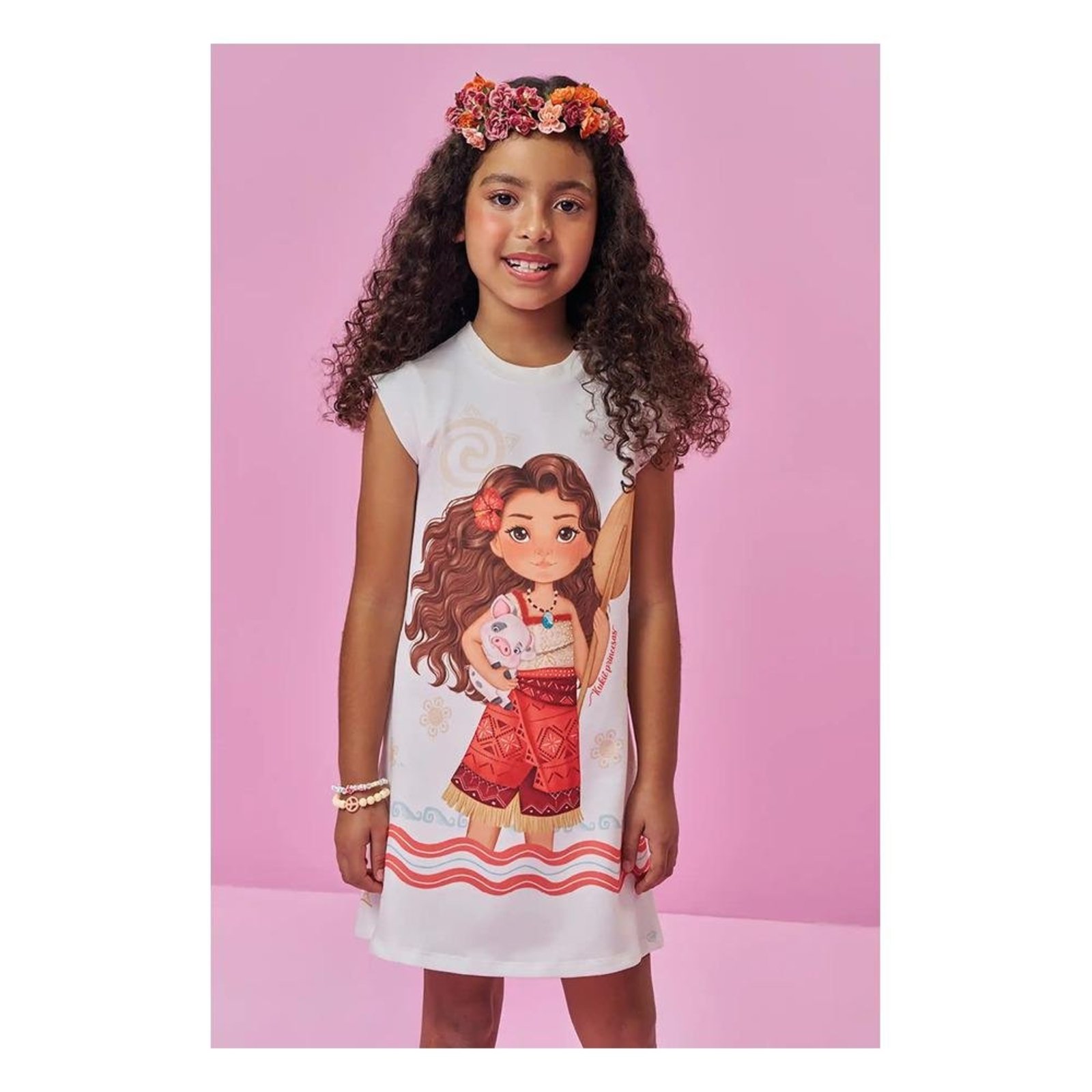 Infantil - Vestido Menina Estampado Kukiê 10 Unico