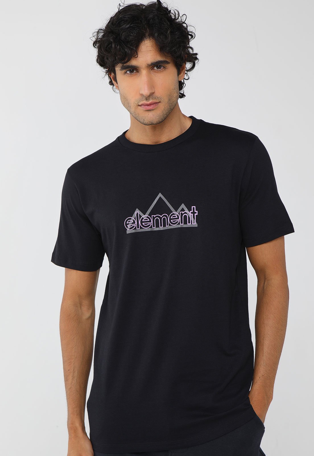 Camiseta Masculina Element Outline Preta