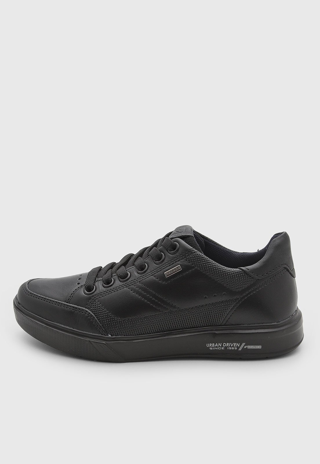 Tênis Masculino Pegada Couro Preto