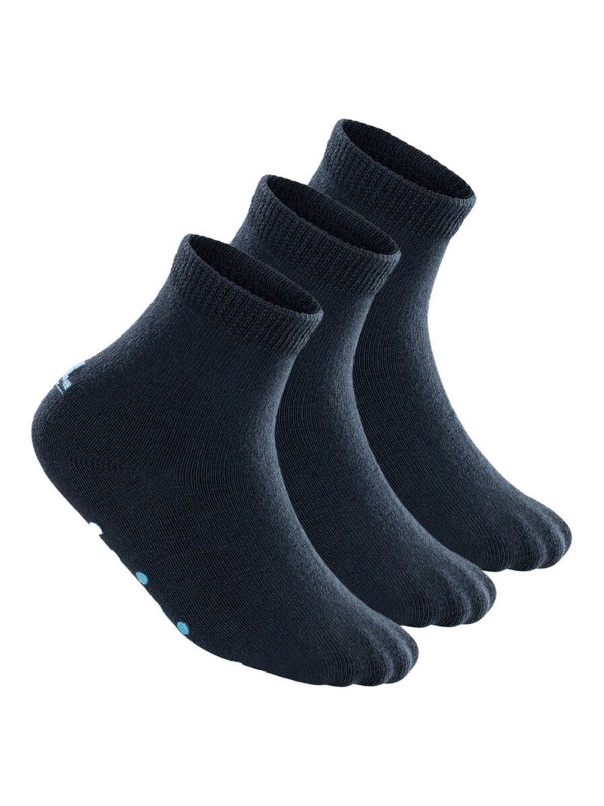 Vista 2 Kit com 3 Meias Antiderrapante Lupo cinza Lupo cinza