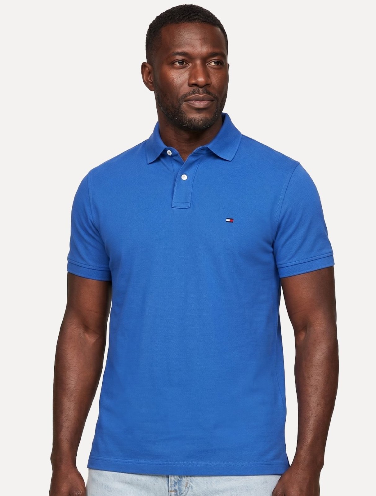 Polo Tommy Hilfiger Masculina Regular Piquet 1985 Orbit Azul
