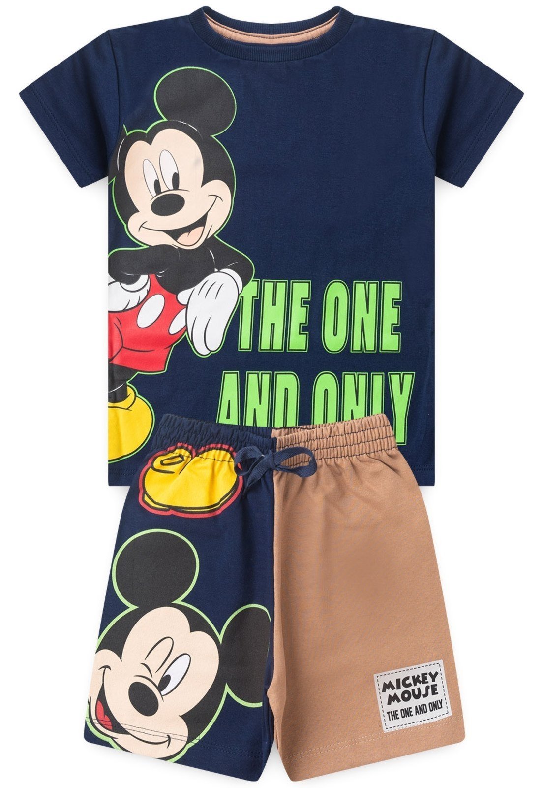 Infantil – Conjunto Masculino Camiseta e Bermuda Mickey