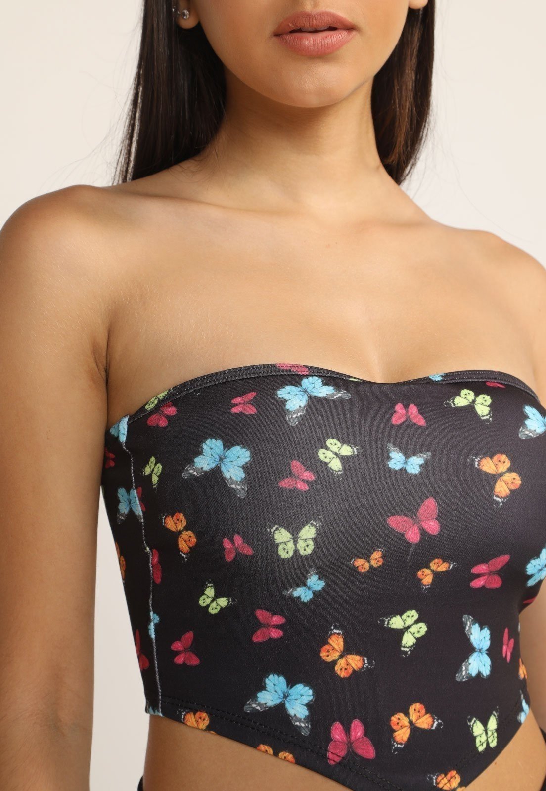 Vista 3 Cropped D Bell Outlet Fashion Borboleta preto D BELL OUTLET FASHION preto