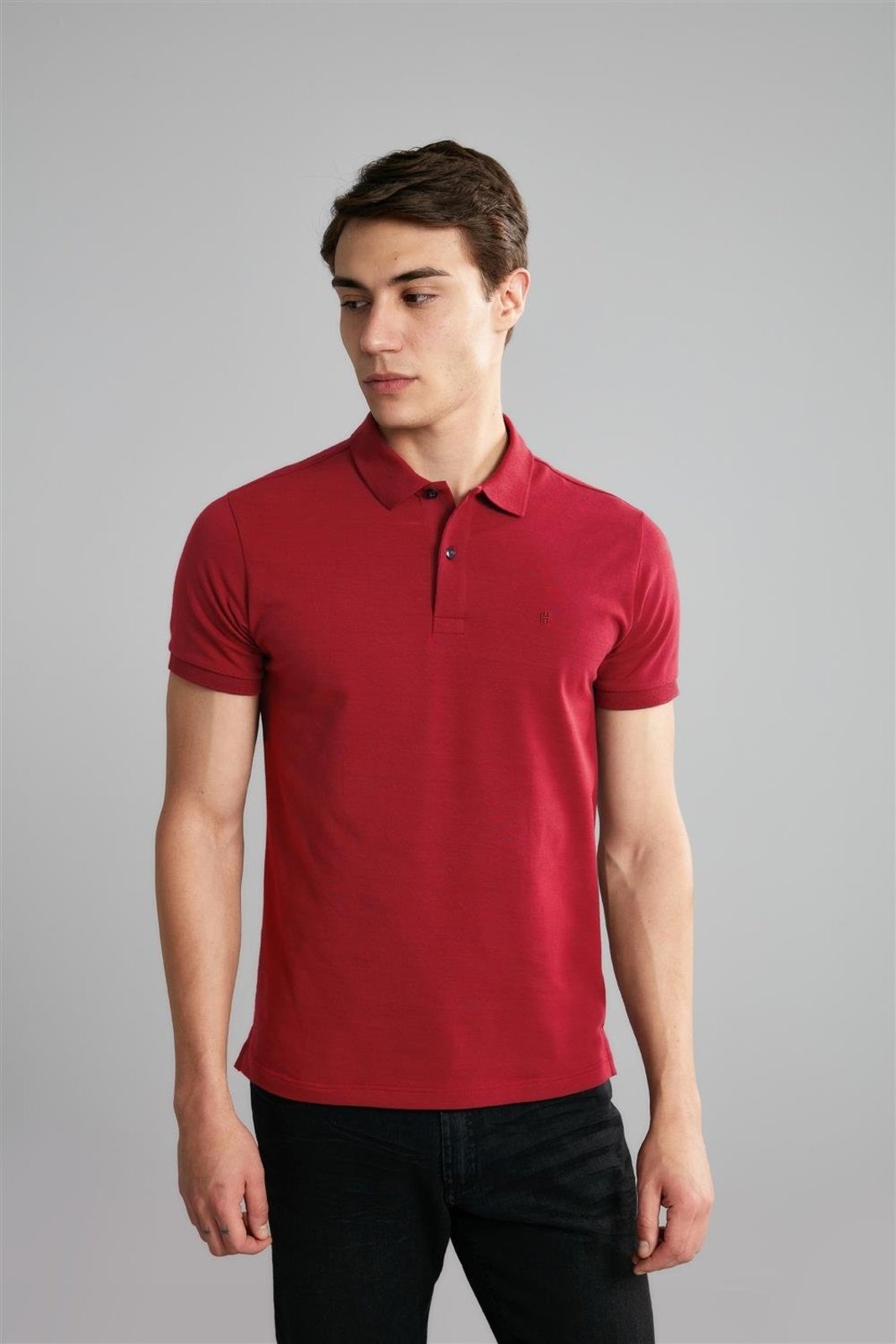 HIGHSTIL Polo Manga Curta Premium Malha Slim Fit - Vermelho