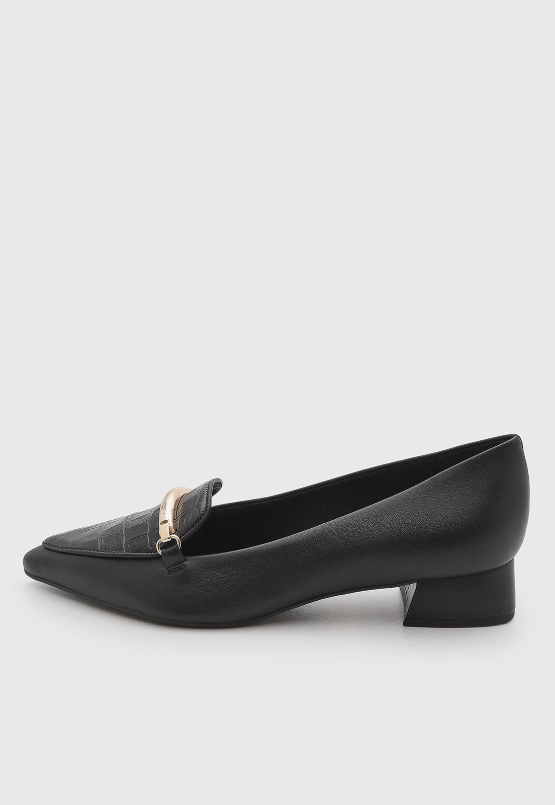 Scarpin Feminino Jorge Bischoff Couro Salto Baixo Preto