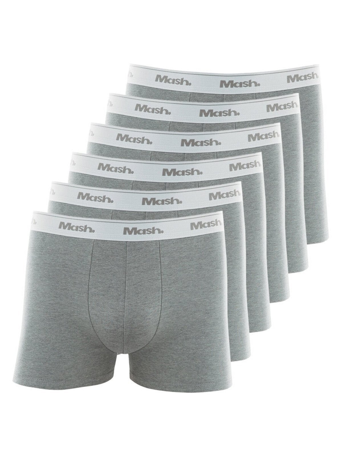 Kit com 6 Cuecas Boxer Mash 170.26 Cinza
